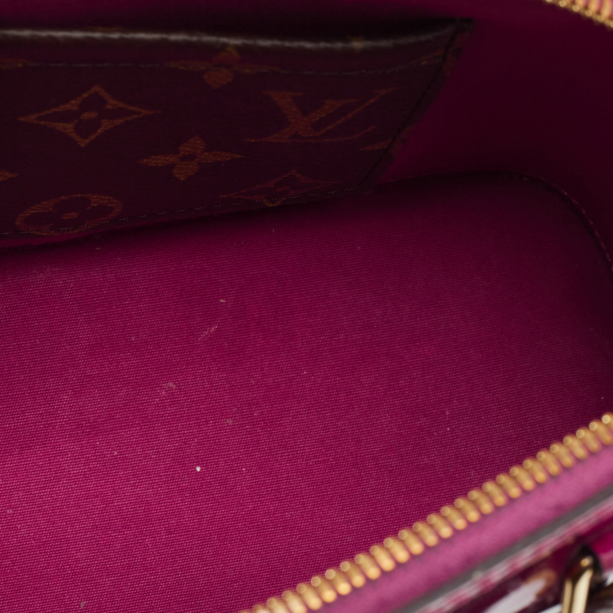 Louis Vuitton Burgundy Vernis Miroir Alma BB Bag