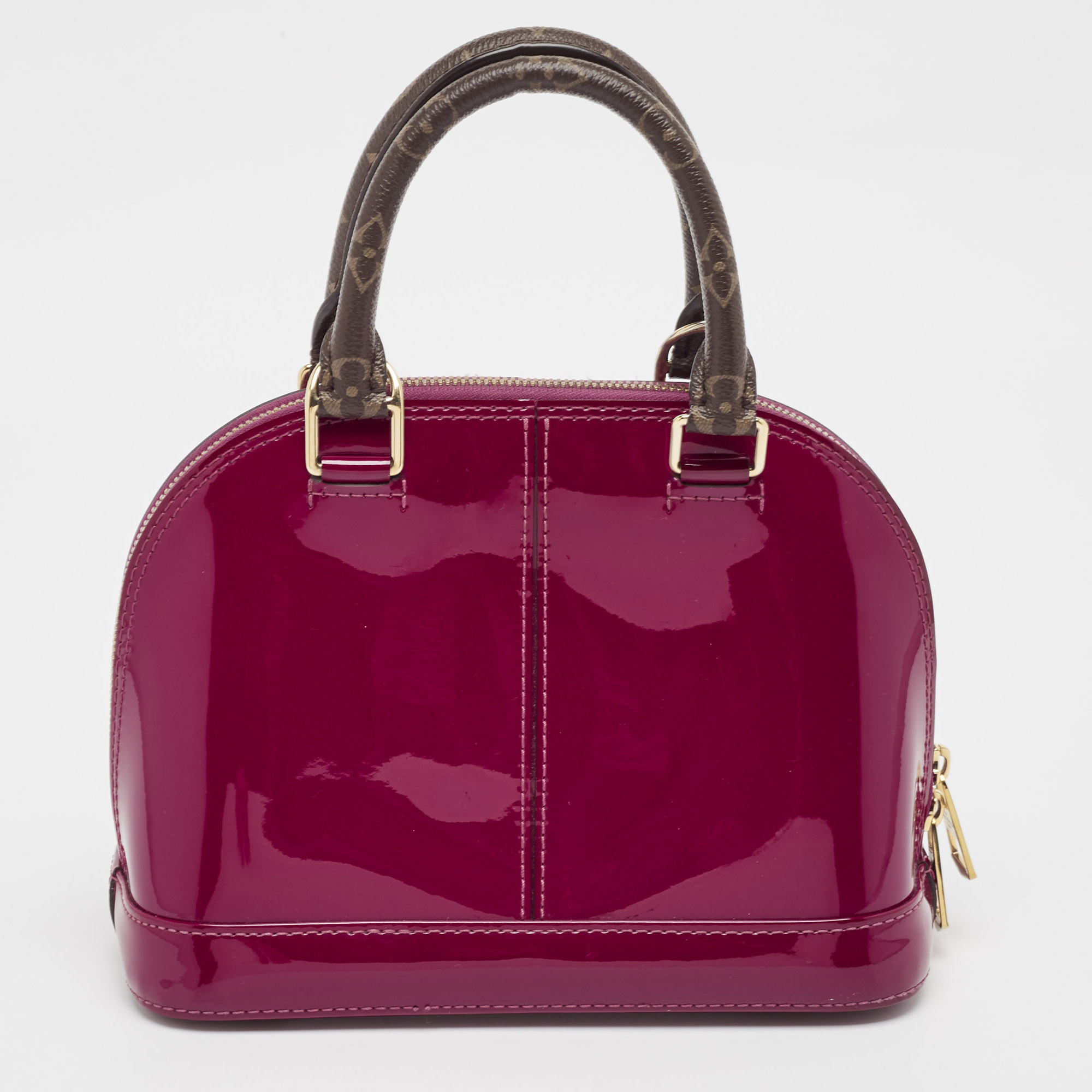 Louis Vuitton Burgundy Vernis Miroir Alma BB Bag