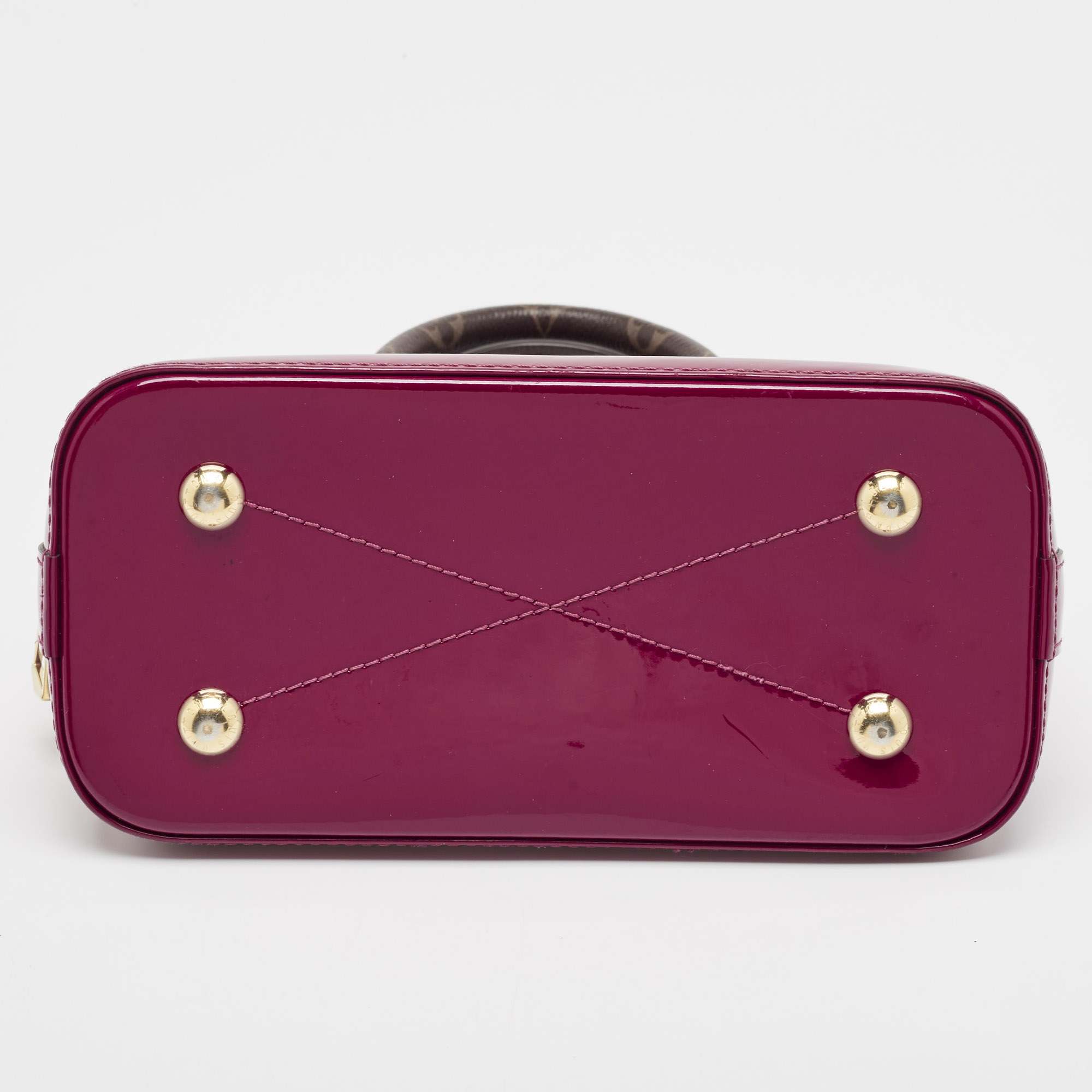 Louis Vuitton Burgundy Vernis Miroir Alma BB Bag