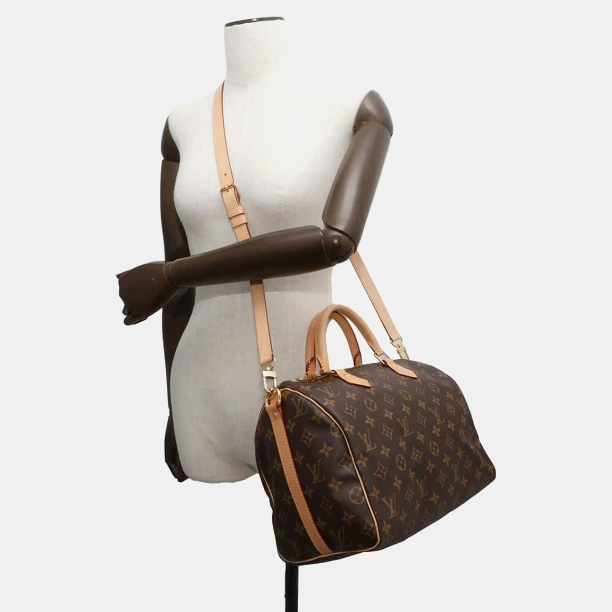 Louis Vuitton Brown Monogram Speedy Bandouliere 30 Satchel Bag