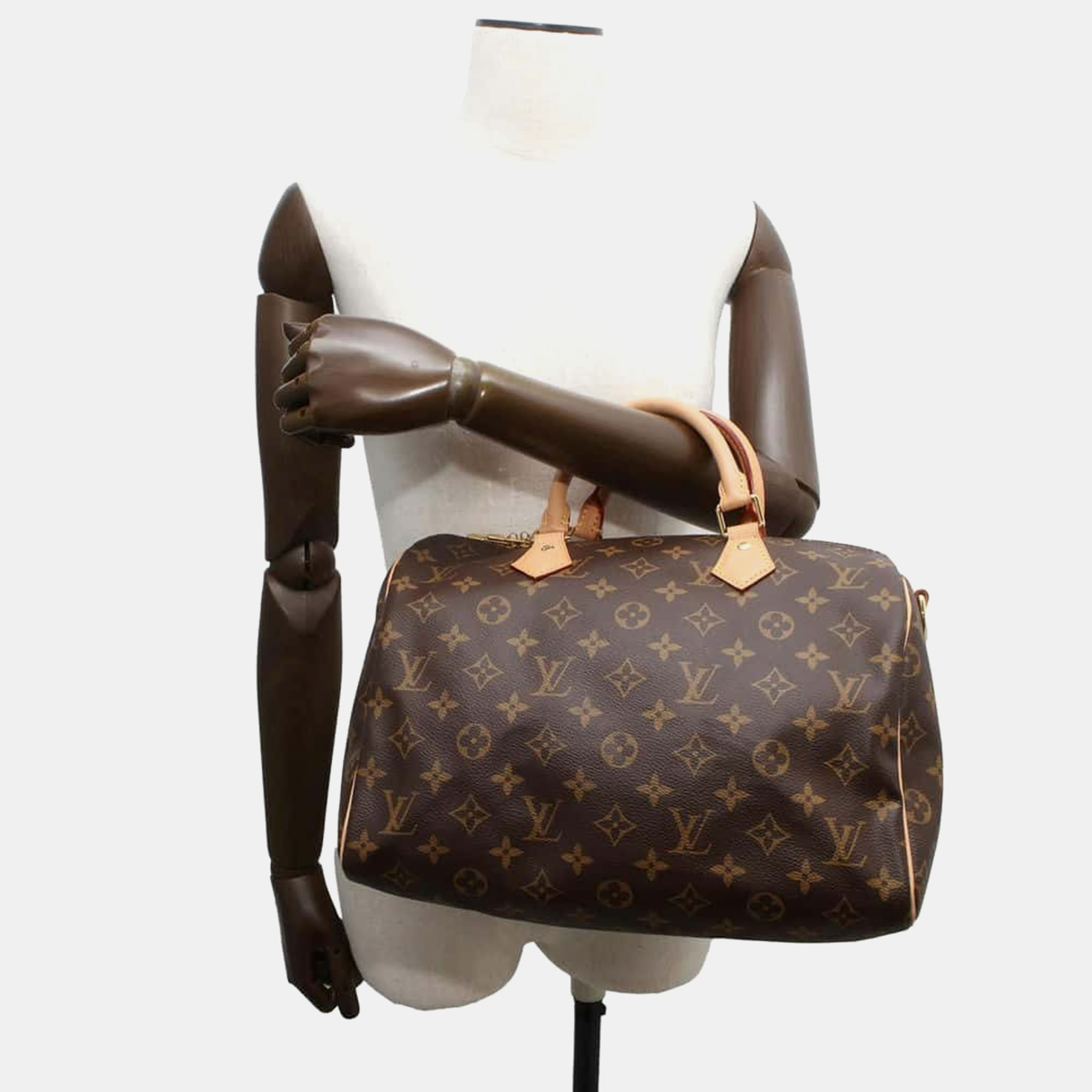 Louis Vuitton Brown Monogram Speedy Bandouliere 30 Satchel Bag