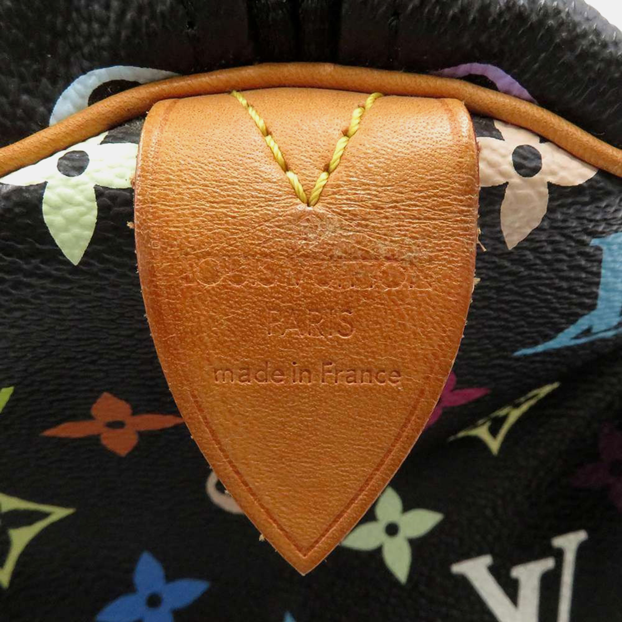 Louis Vuitton Black Multicolor Monogram Speedy 30 Satchel Bag