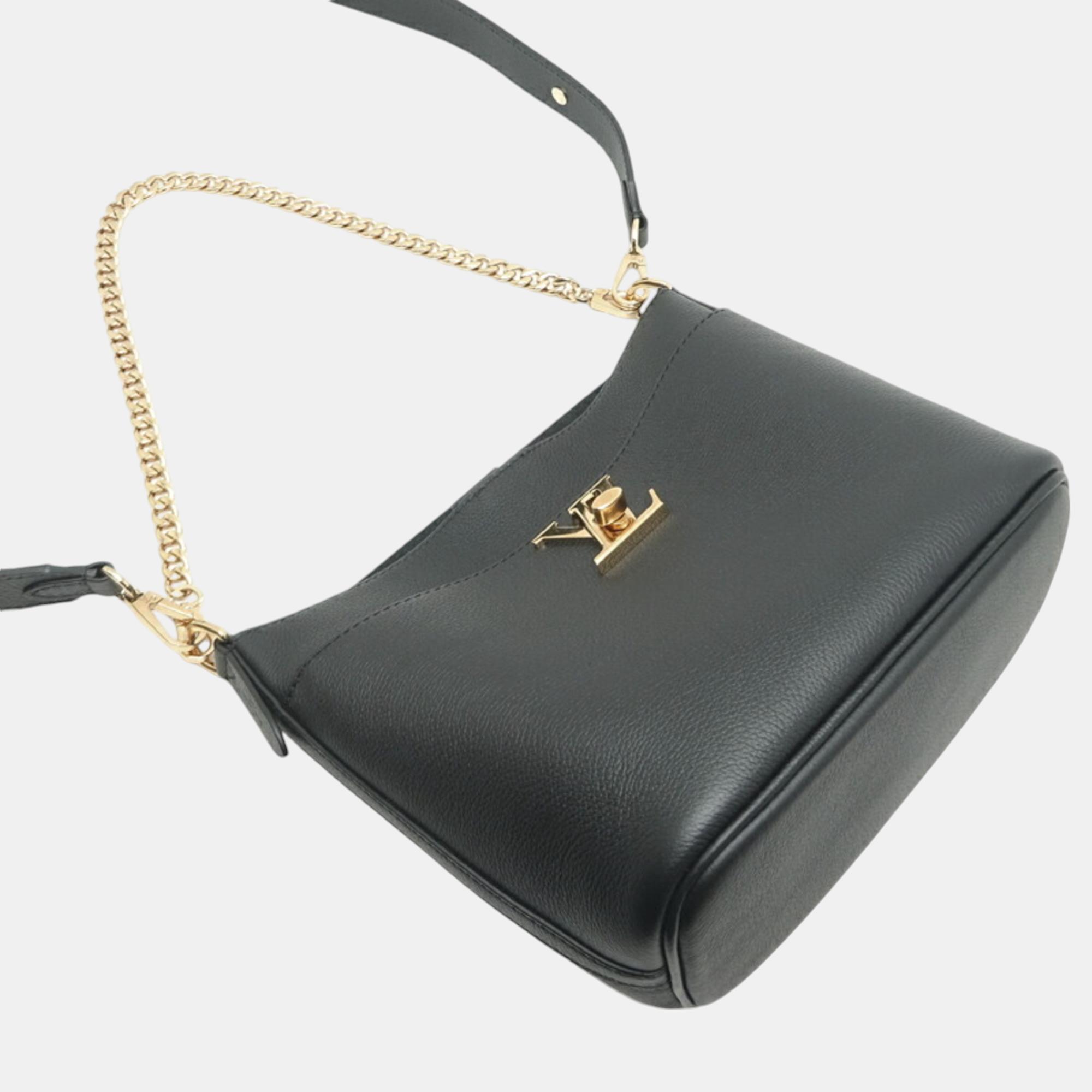 Louis Vuitton Black Grained Calf Leather Rock & Walk Bag