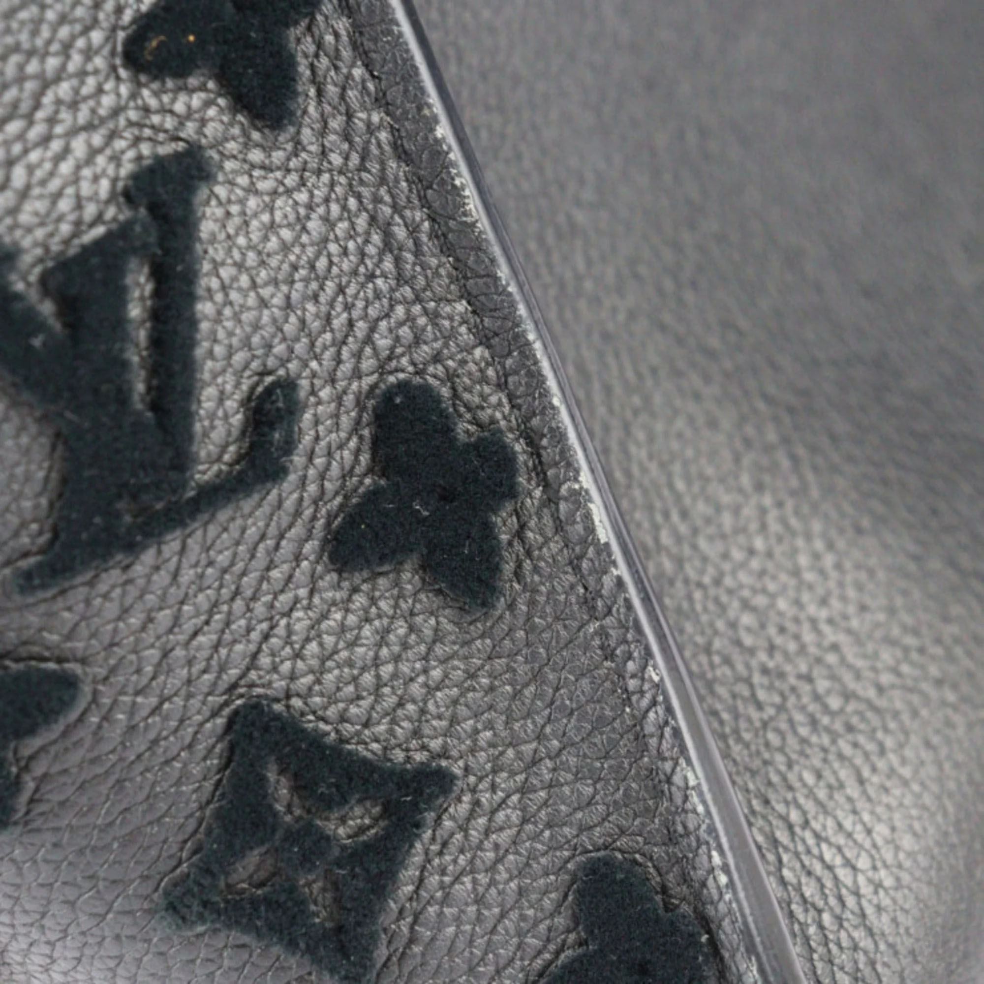 Louis Vuitton Black Leather On My Side MM Monogram Tuftage Shoulder Bag