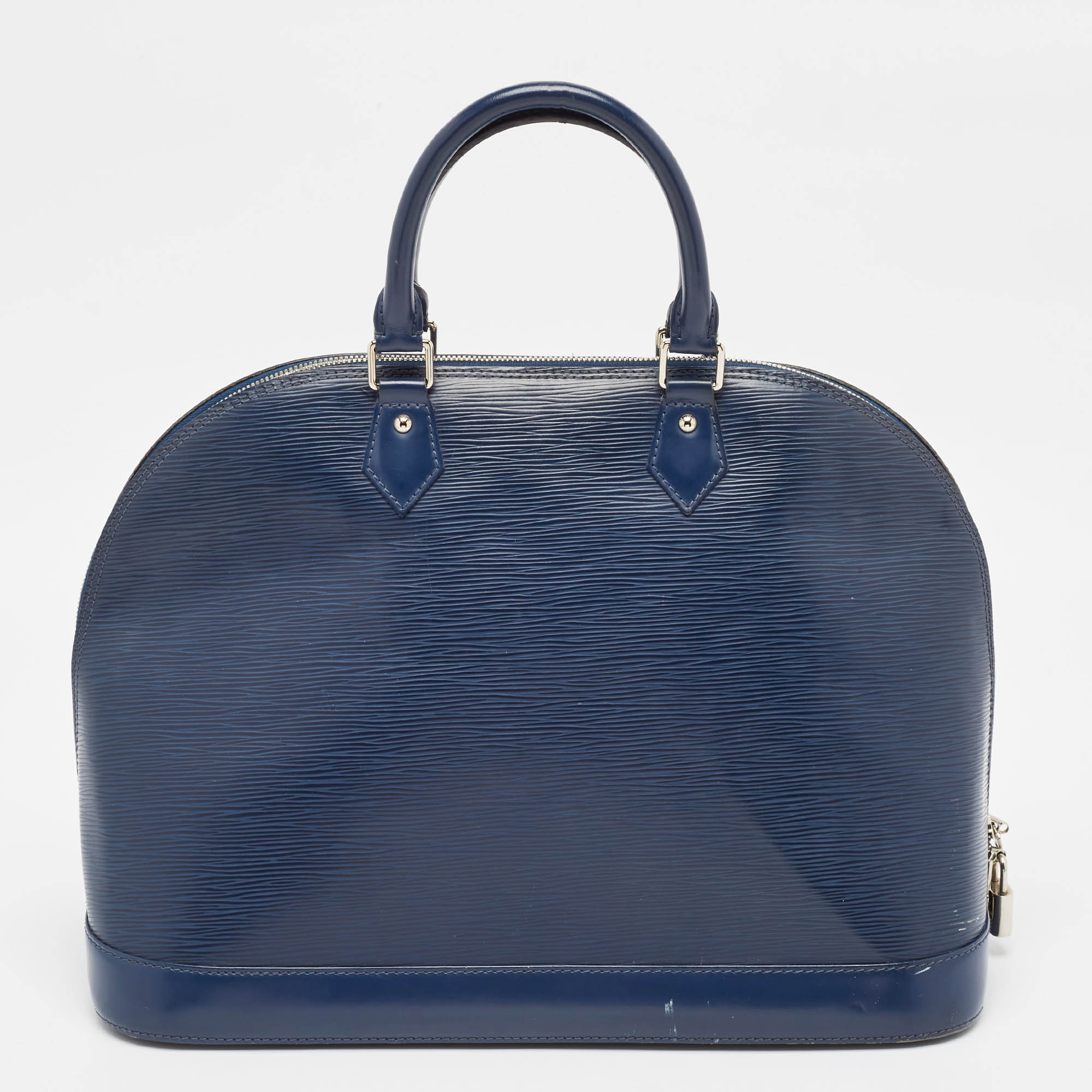 Louis Vuitton Blue Marine Epi Leather Alma GM Bag