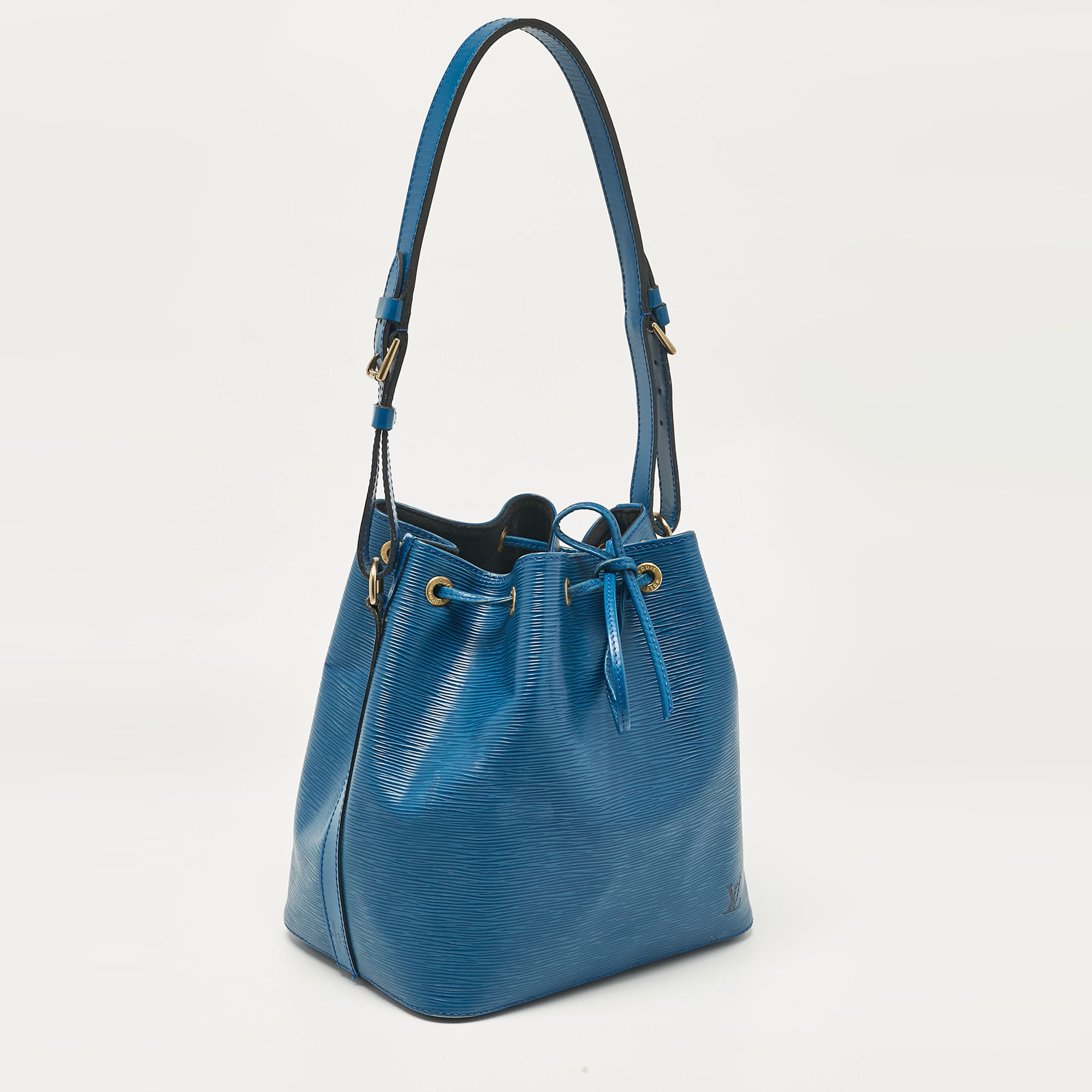 Louis Vuitton Blue Toledo Epi Leather Petit Noe Bag