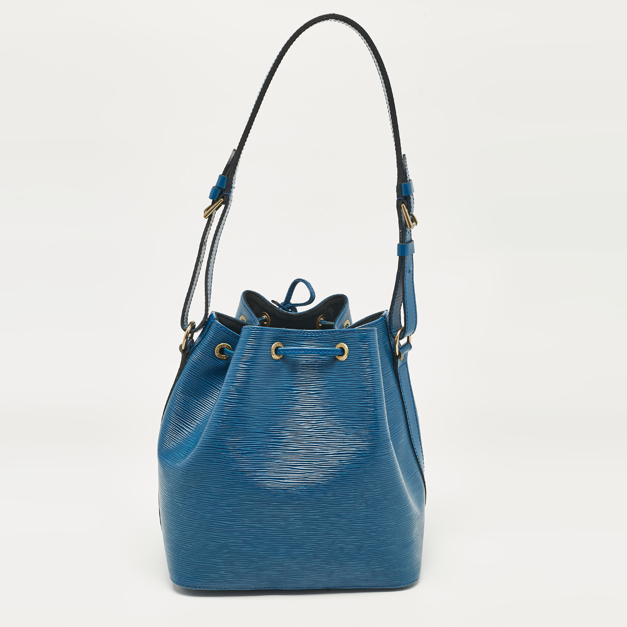 Louis Vuitton Blue Toledo Epi Leather Petit Noe Bag