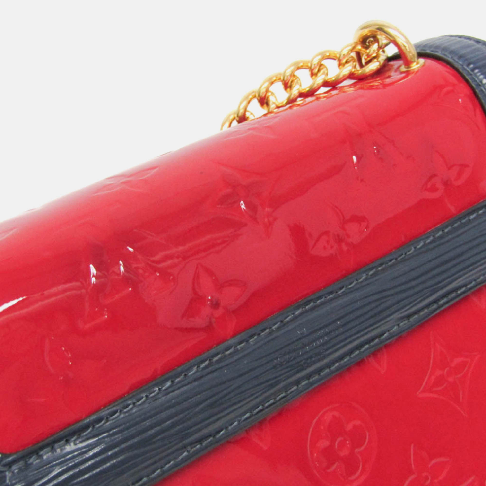 Louis Vuitton Red/Blue Monogram Vernis Leather Wynwood Shoulder Bag