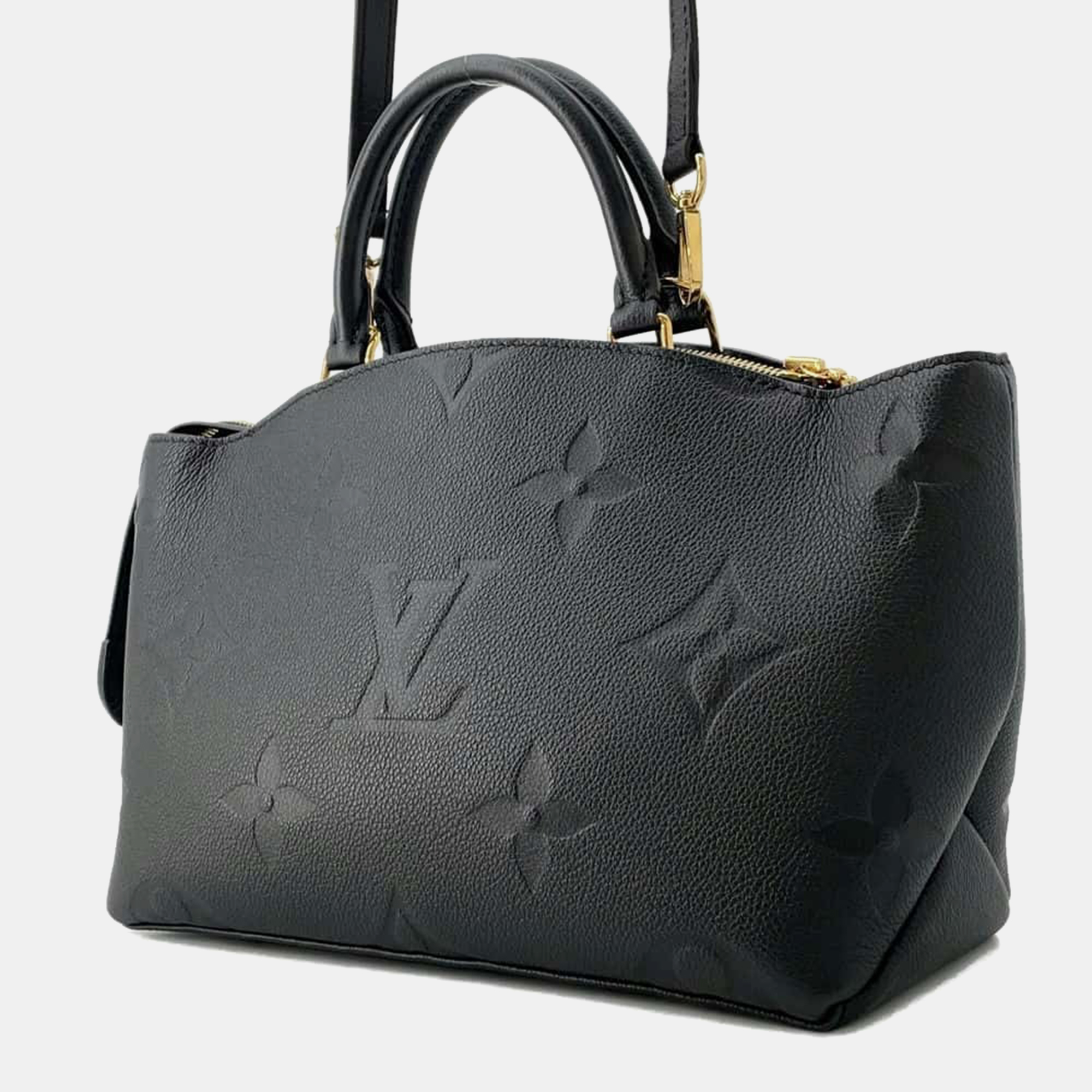 Louis Vuitton Noir Monogram Empreinte Leather Petit Palais Bag Size PM