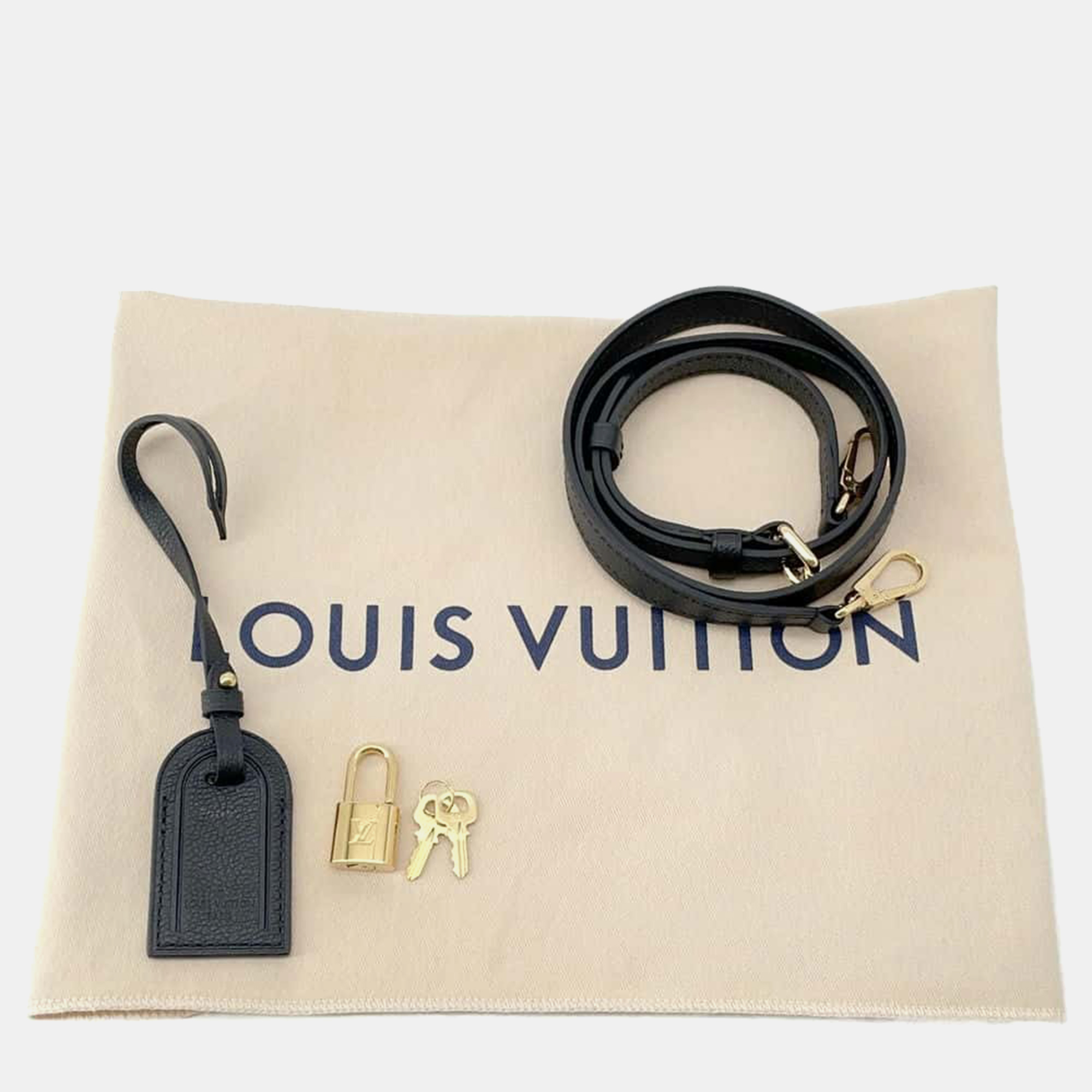 Louis Vuitton Noir Monogram Empreinte Leather Petit Palais Bag Size PM