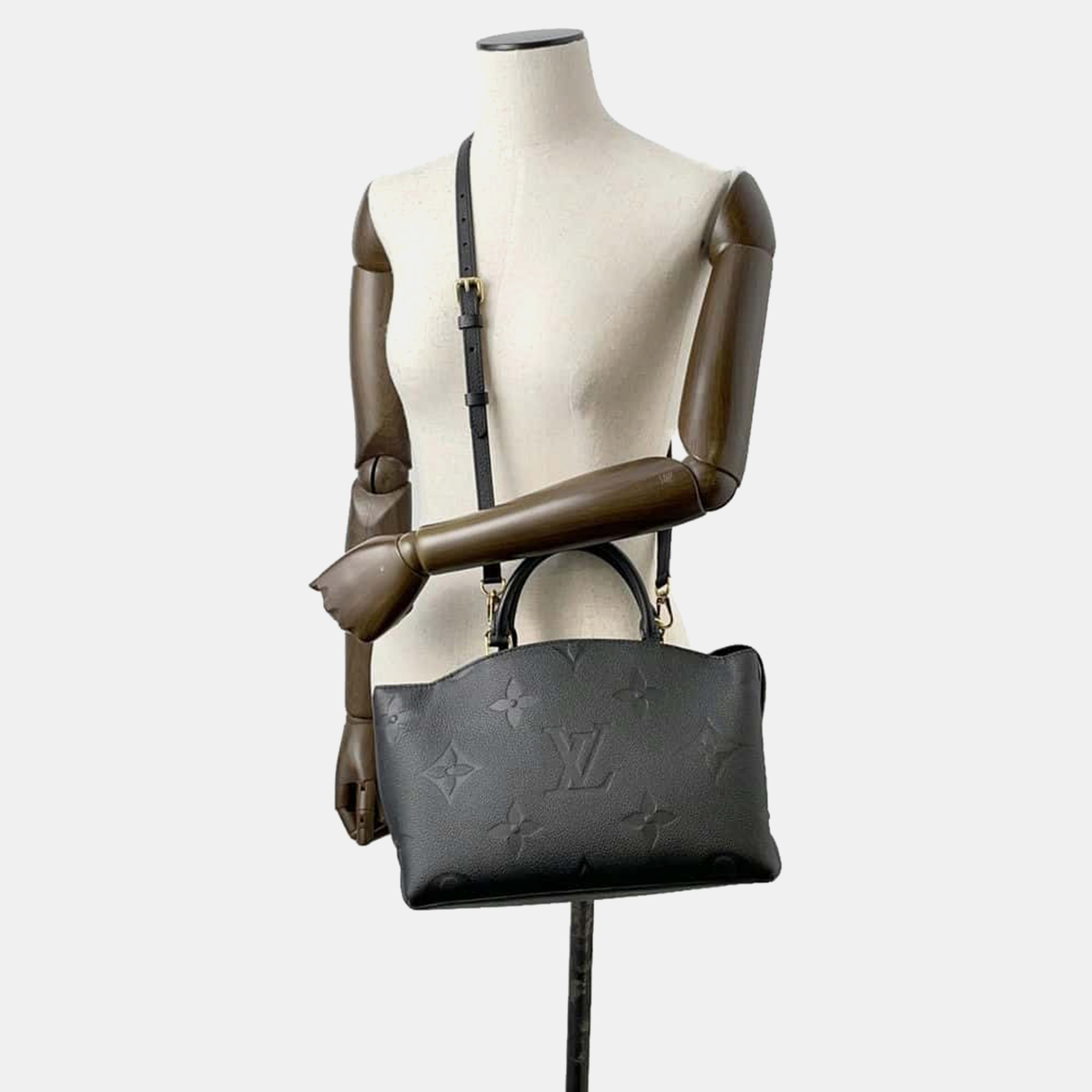 Louis Vuitton Noir Monogram Empreinte Leather Petit Palais Bag Size PM