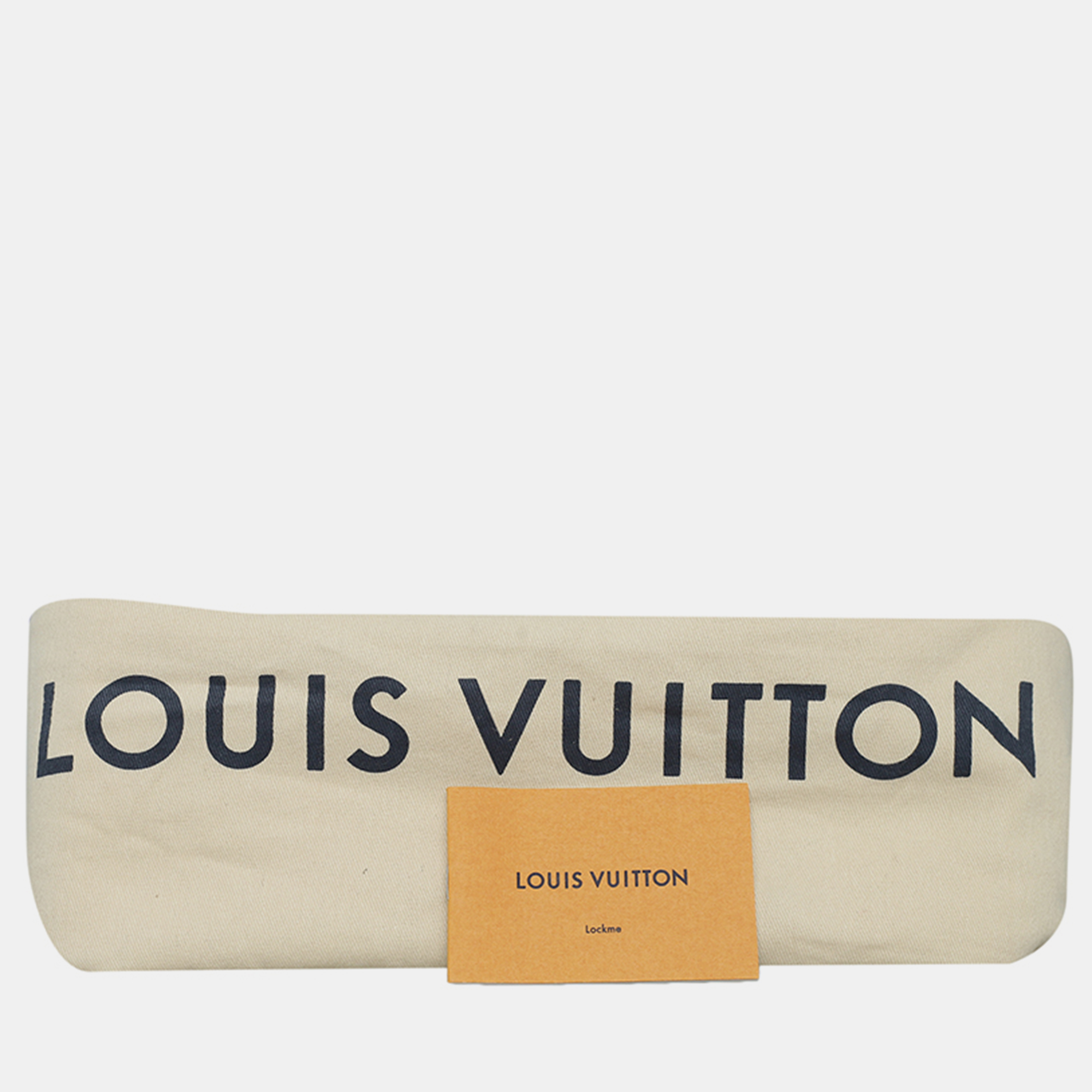 Louis Vuitton Cream, Maroon, Soft Pink Logo Lockme Bucket Bag