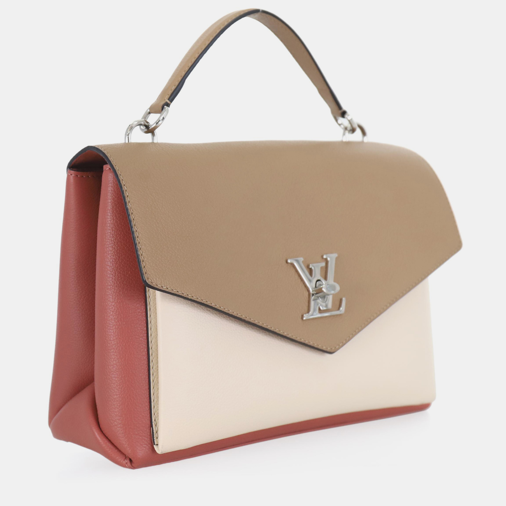 Louis Vuitton Light Brown/ Cream/ Pink MyLockme Satchel Bag