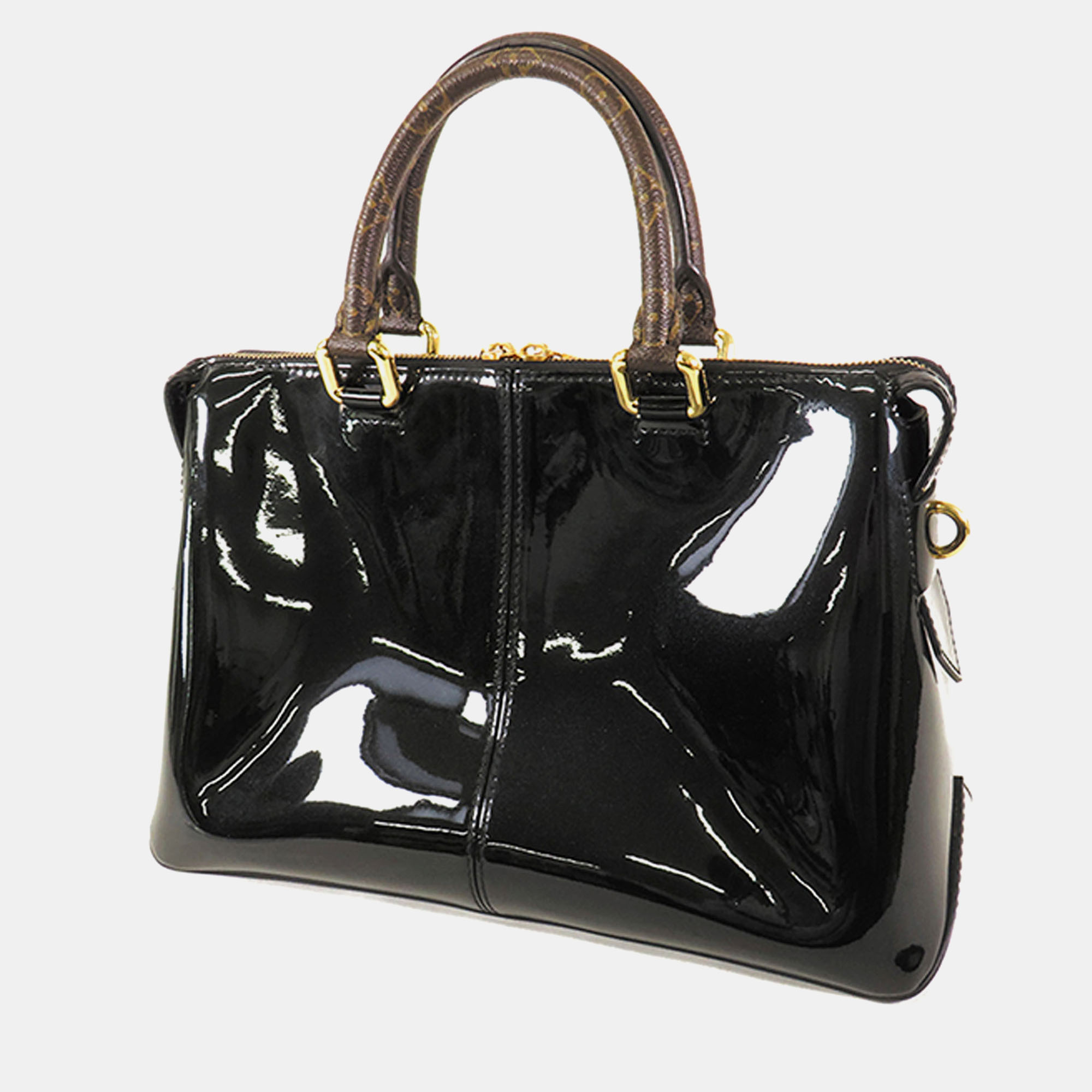 Louis Vuitton Black/Brown Vernis Miroir Tote Bag