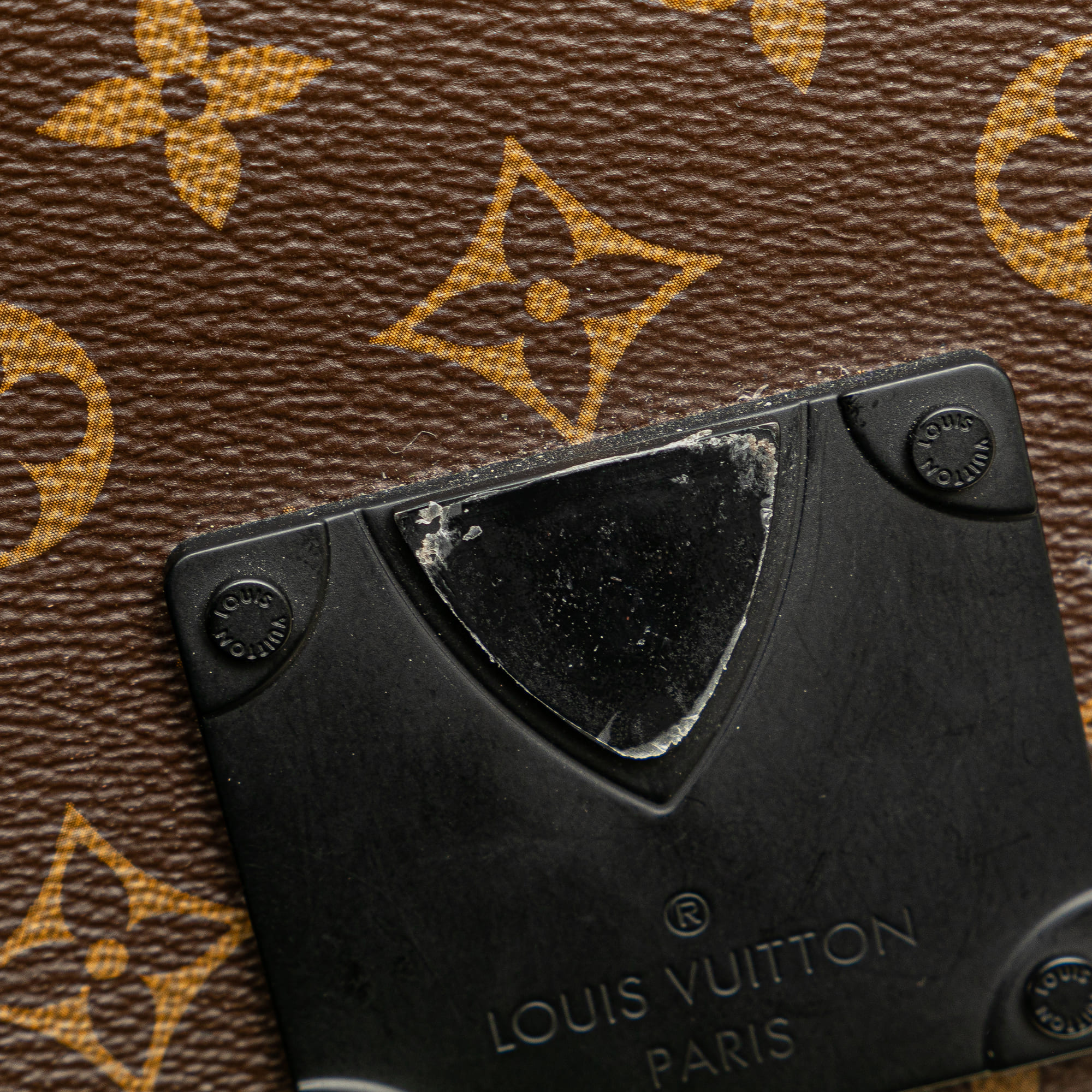 Louis Vuitton Brown Monogram Macassar S Lock Sling Bag