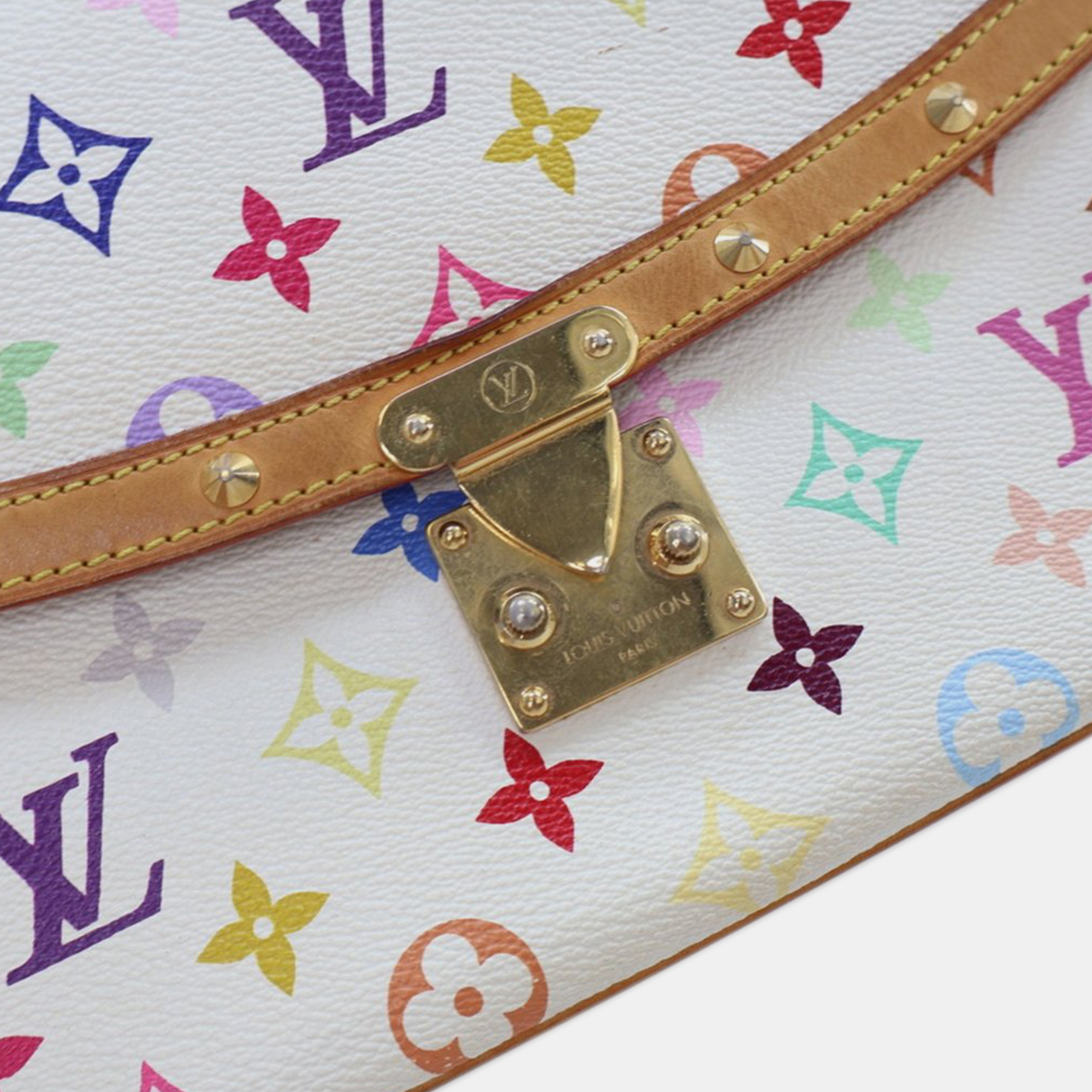 Louis Vuitton White Monogram Multicolore Canvas Sologne Bag