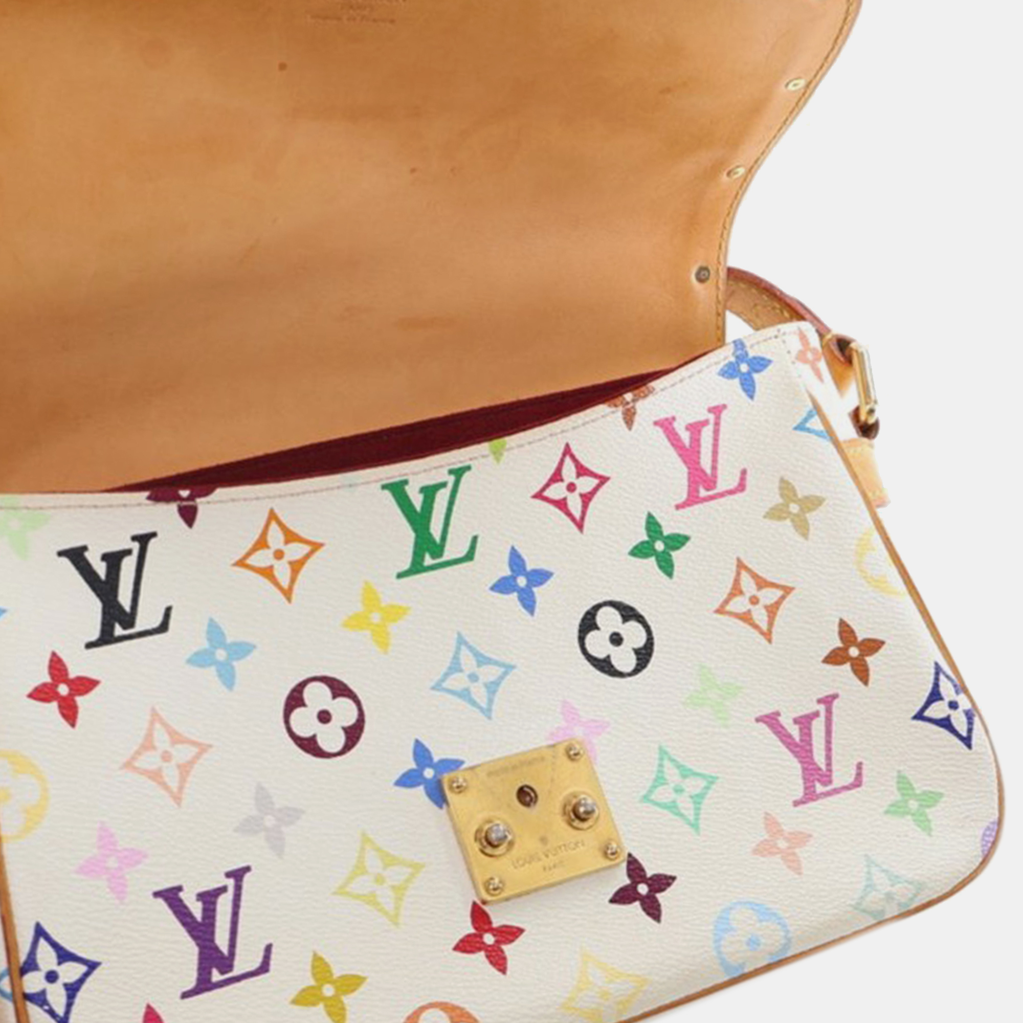 Louis Vuitton White Monogram Multicolore Canvas Sologne Bag