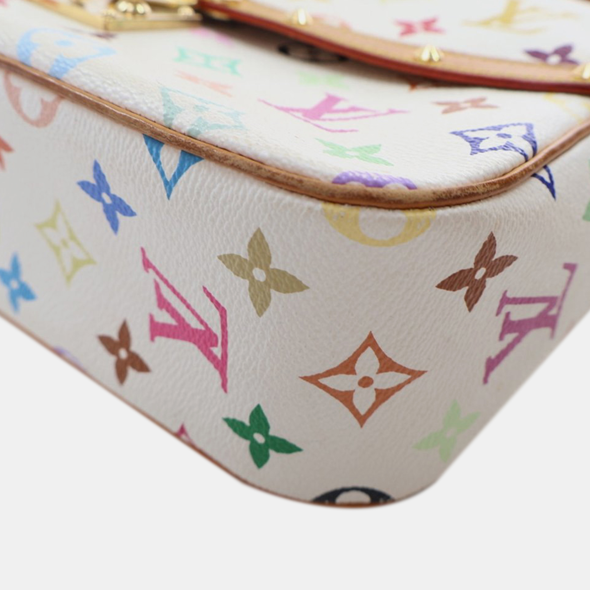 Louis Vuitton White Monogram Multicolore Canvas Sologne Bag