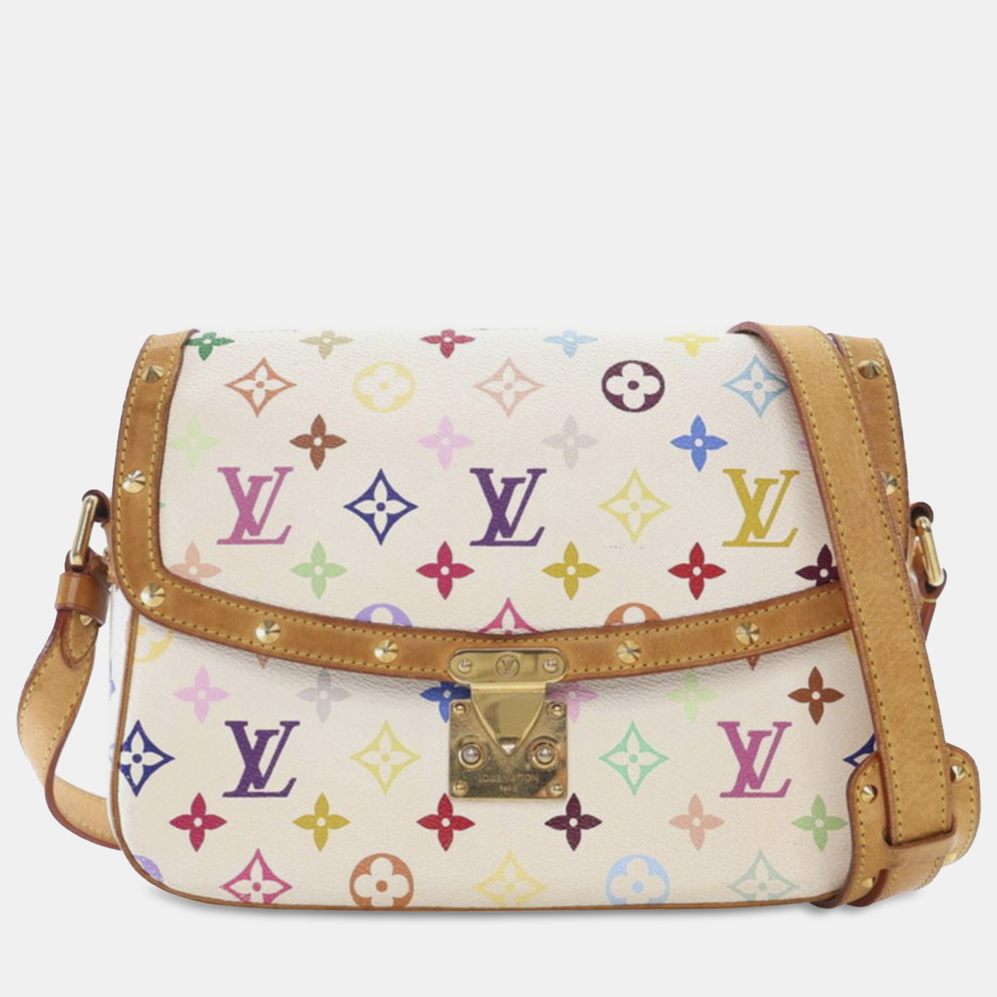 Louis Vuitton White Monogram Multicolore Canvas Sologne Bag