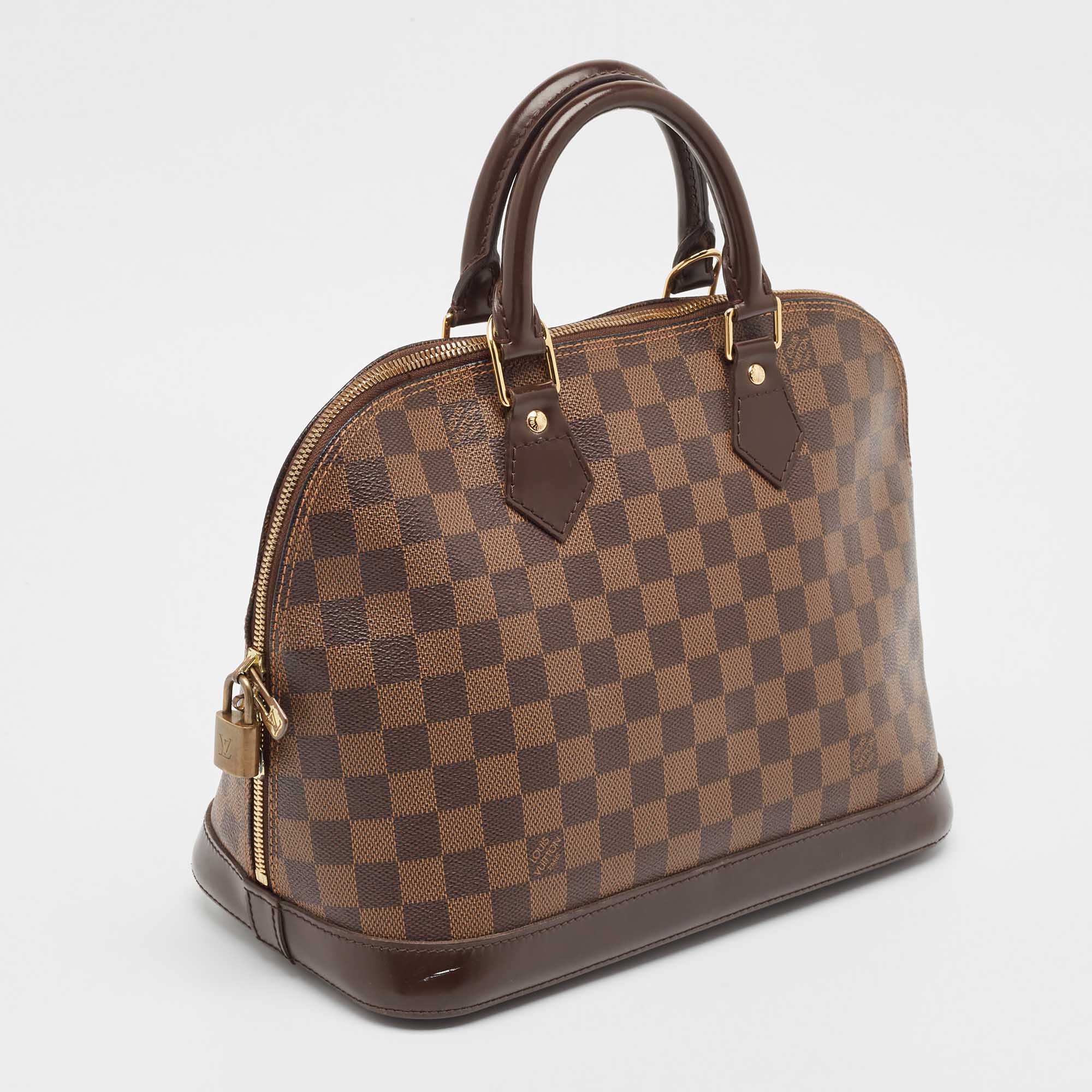 Louis Vuitton Damier Ebene Canvas Alma PM Bag