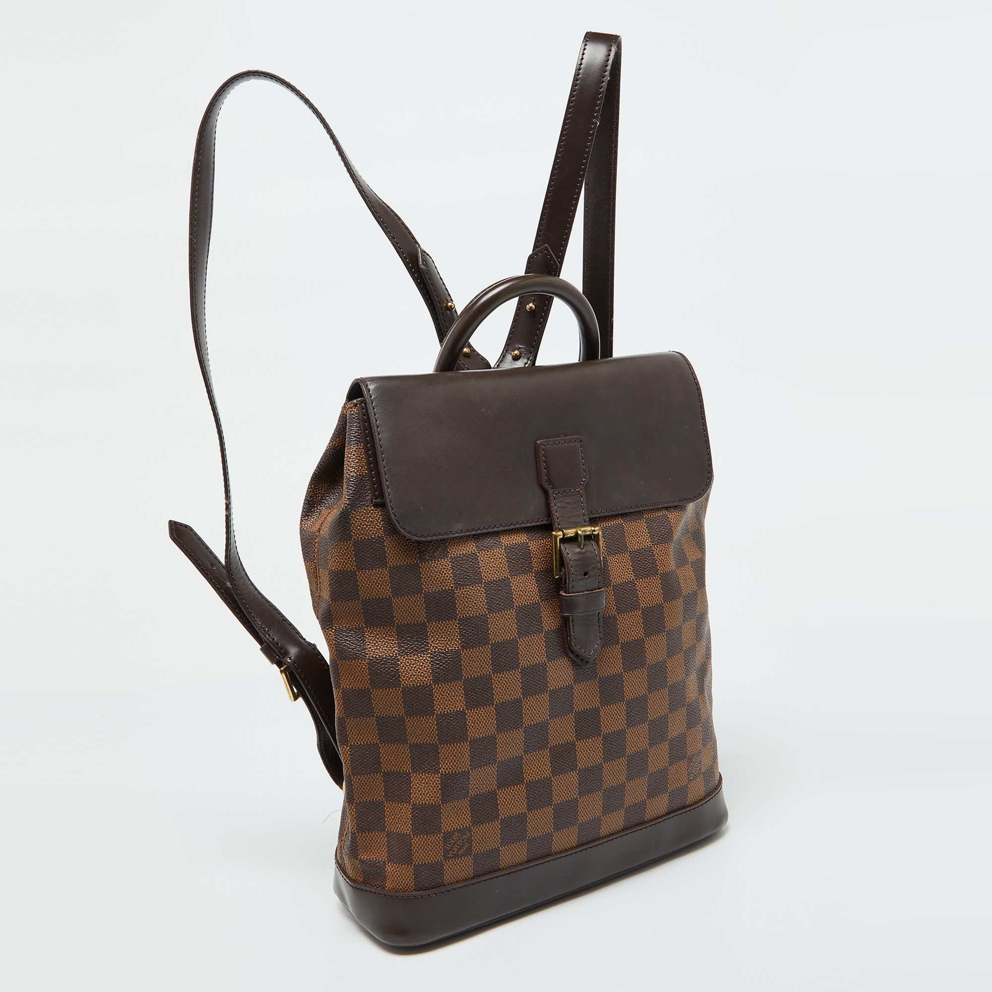 Louis Vuitton Damier Ebene Canvas Soho Backpack