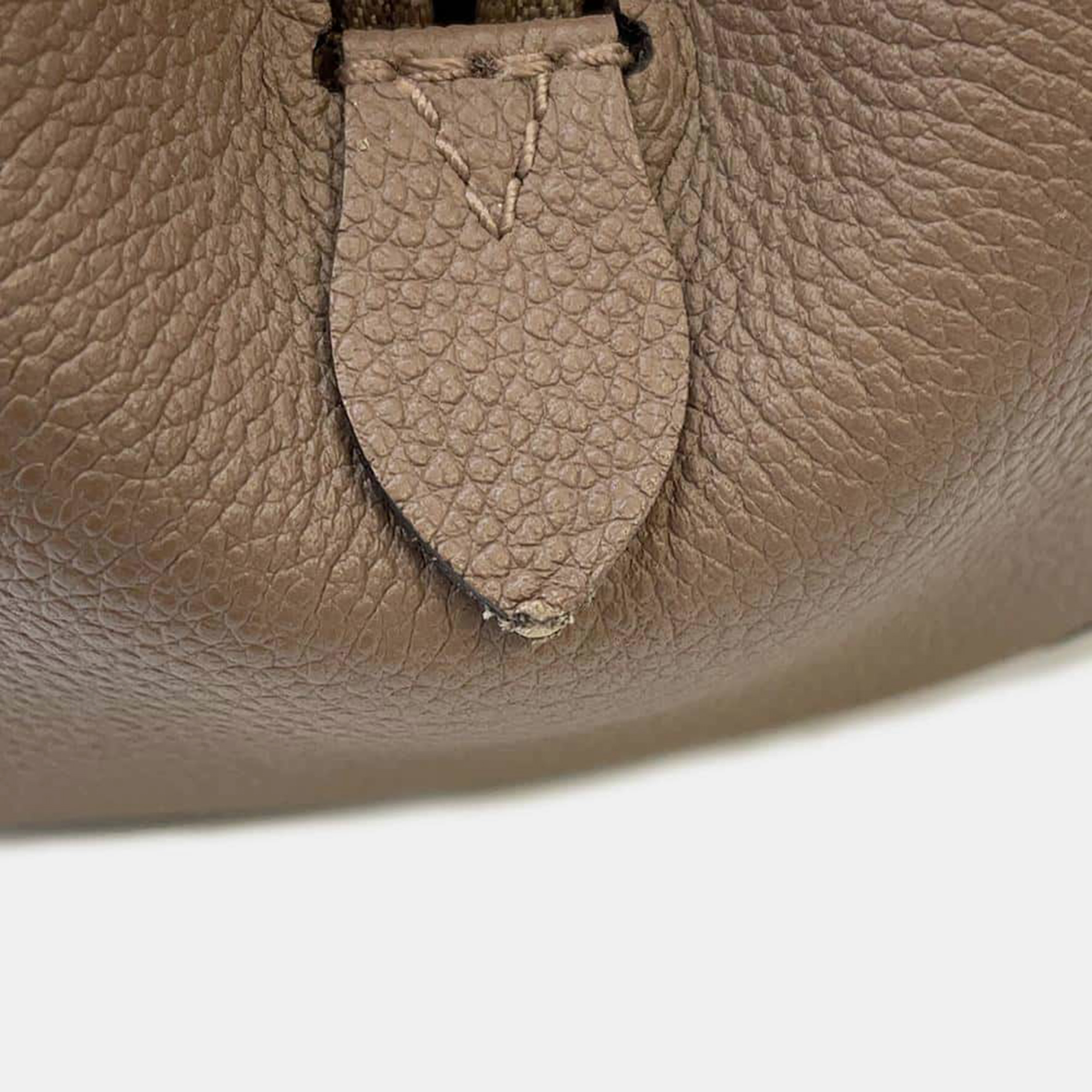 Louis Vuitton Grey Monogram Empreinte Leather Montaigne Taupe Bag BB