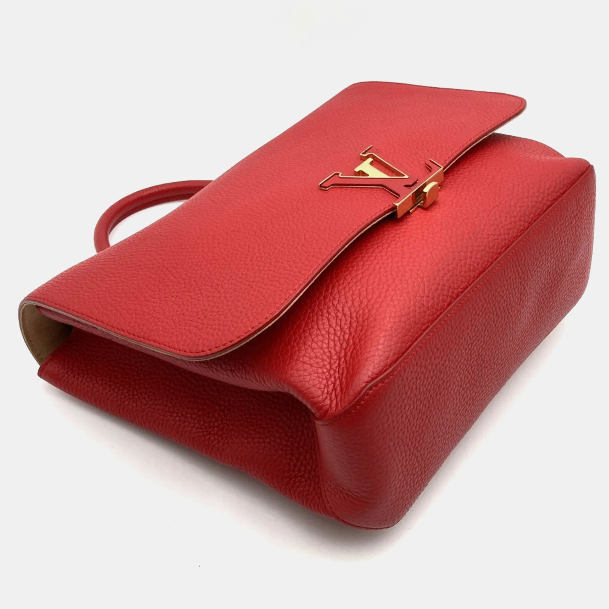 Louis Vuitton Red Leather Volta Top Handle Bag