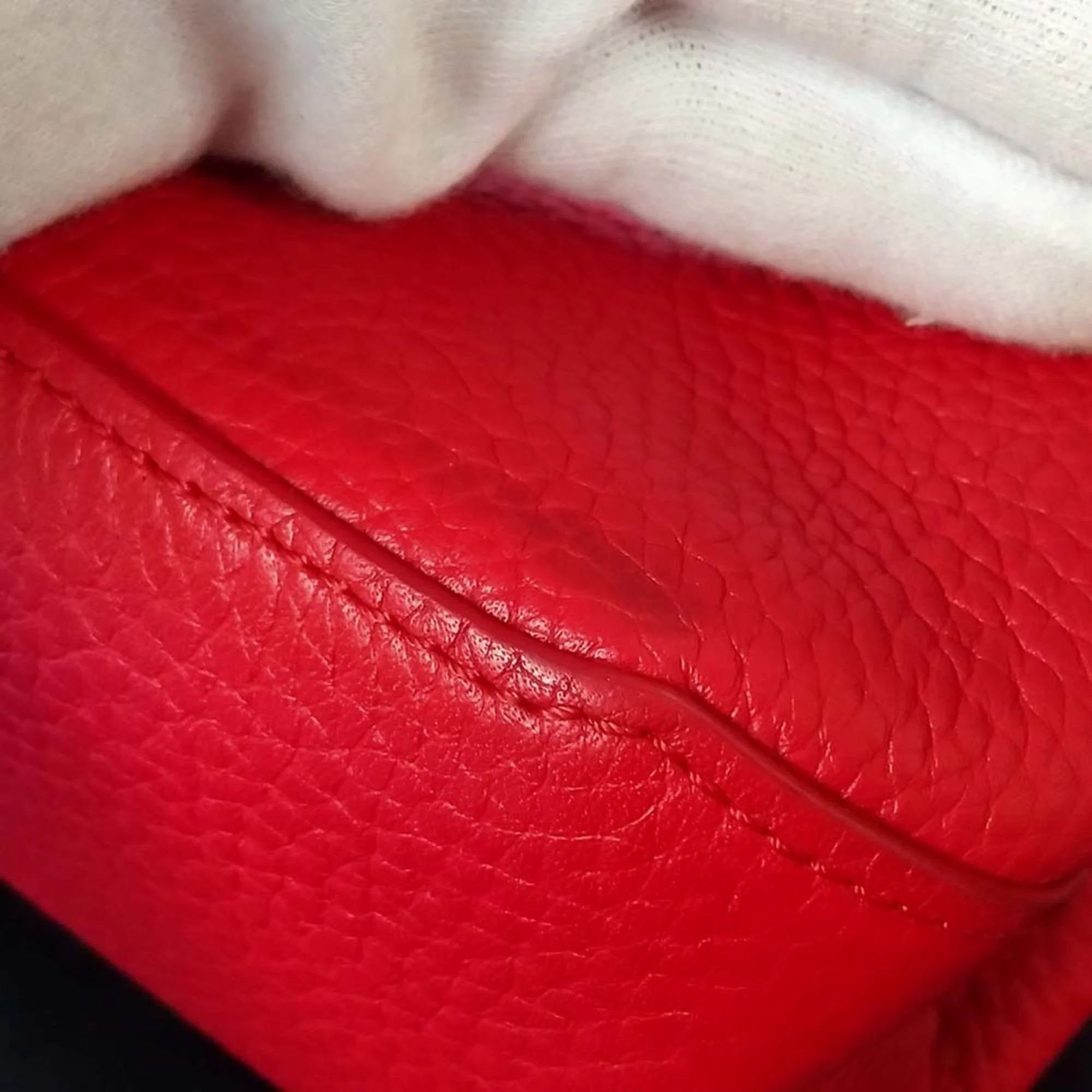 Louis Vuitton Red Leather Volta Top Handle Bag