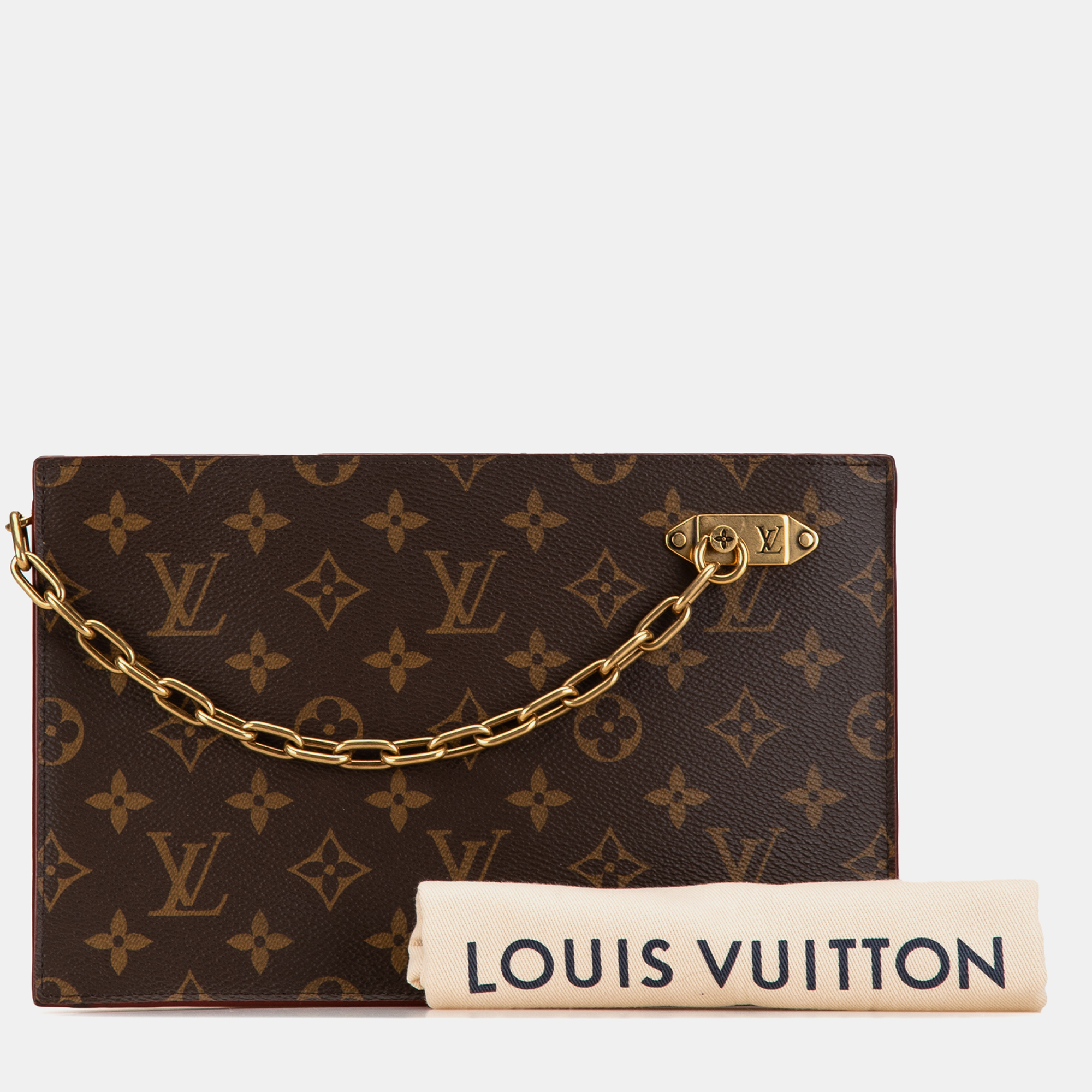 Louis Vuitton Brown Monogram Legacy Chain Clutch