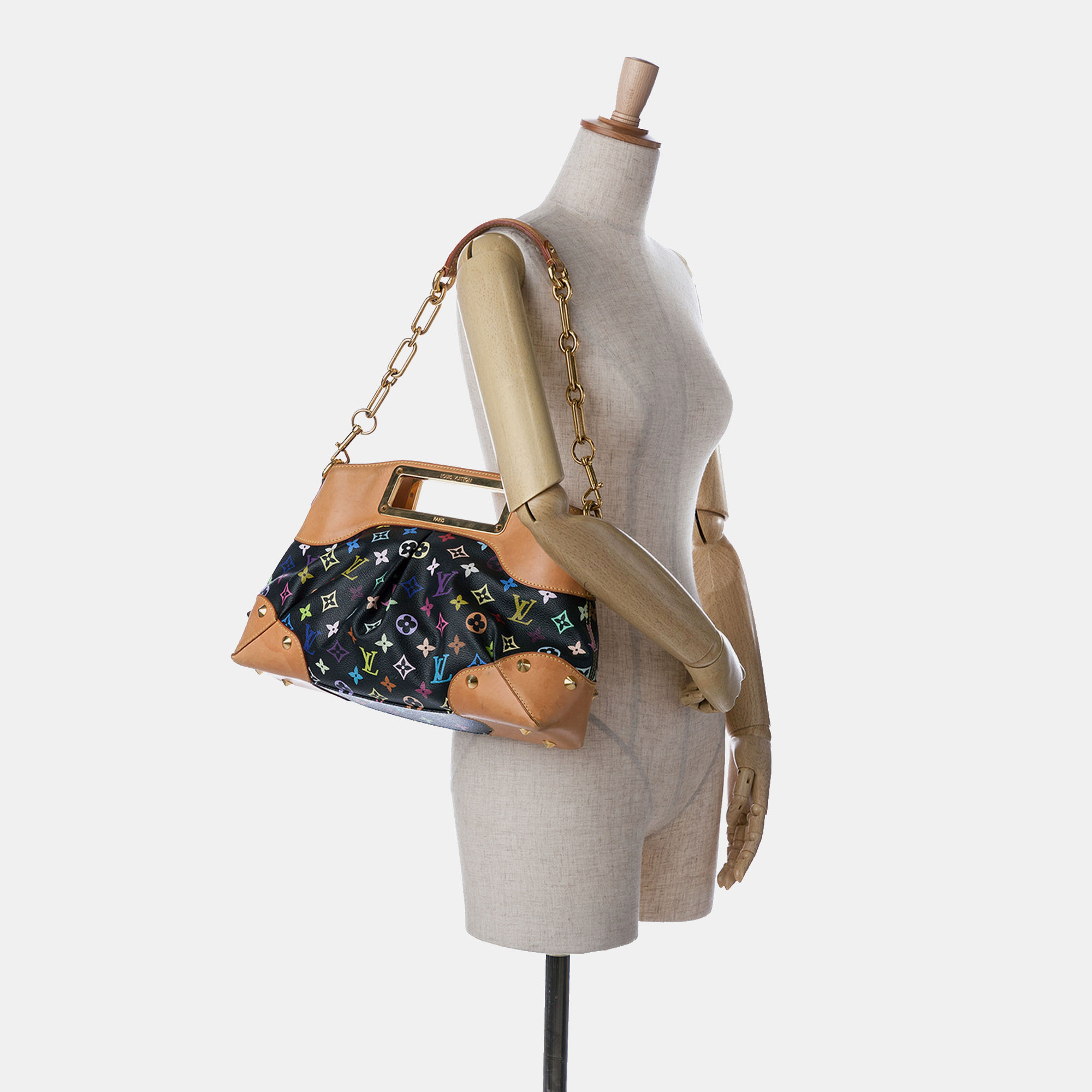 Louis Vuitton Black Monogram Multicolore Judy MM Bag