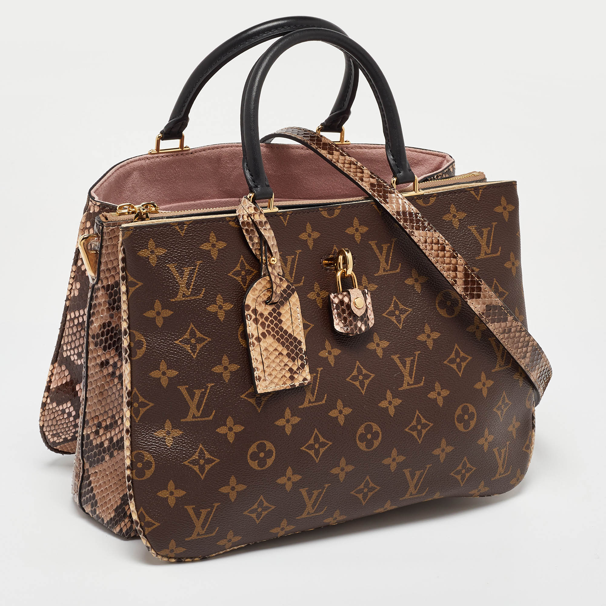 Louis Vuitton Monogram Canvas Python Millefeuille Bag