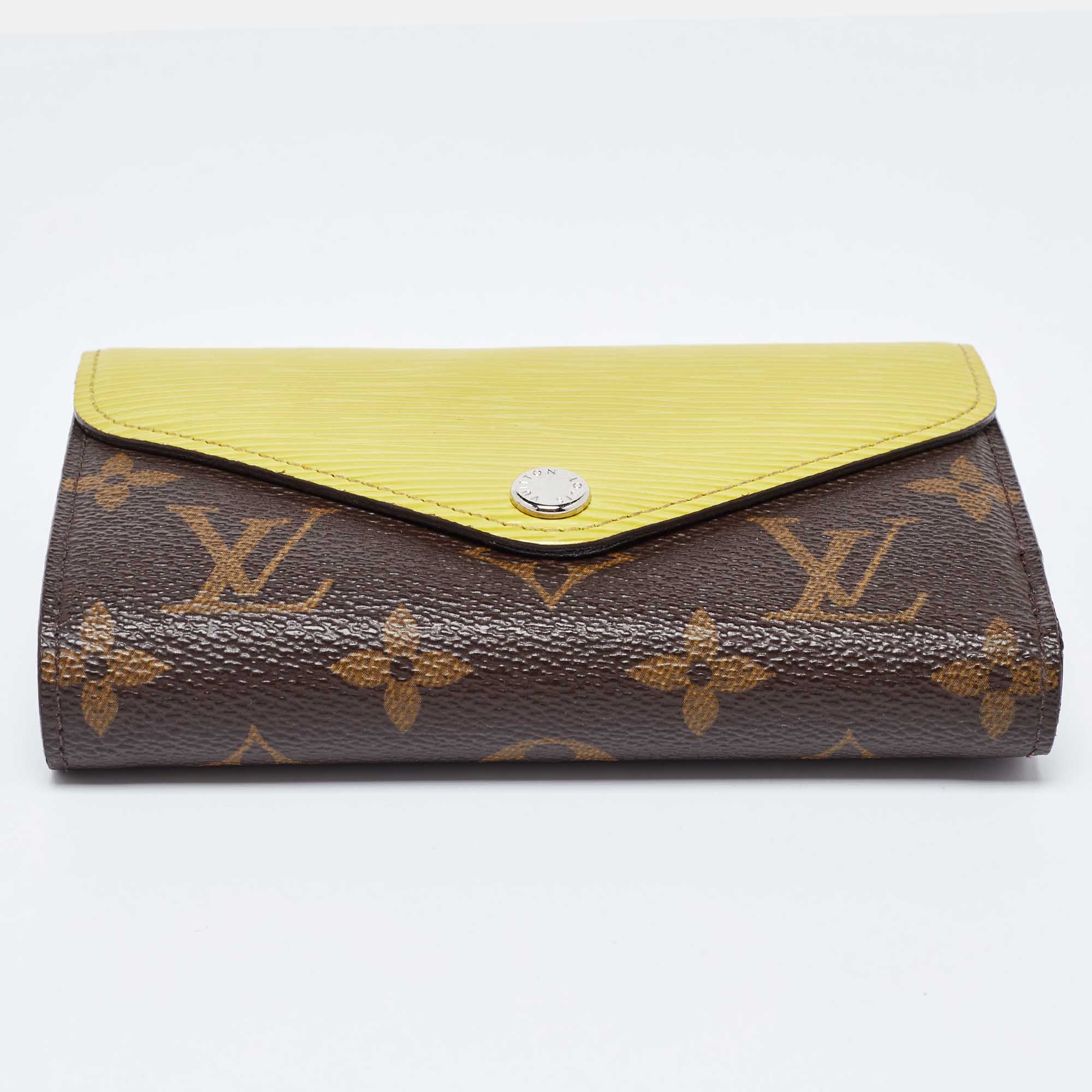 Louis Vuitton Yellow Epi Leather And Monogram Canvas Marie-Lou Wallet