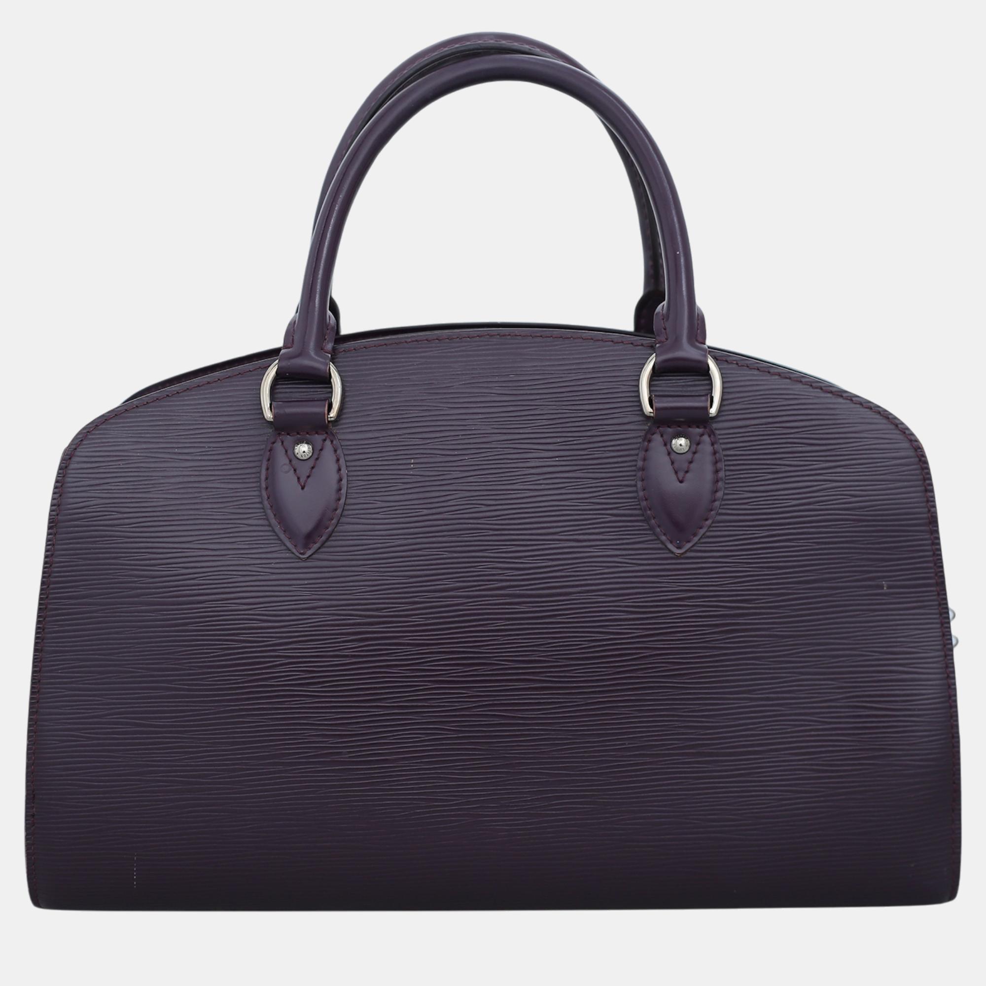 Louis Vuitton Dark Purple Epi Leather Pont-Neuf Top Handle Bag