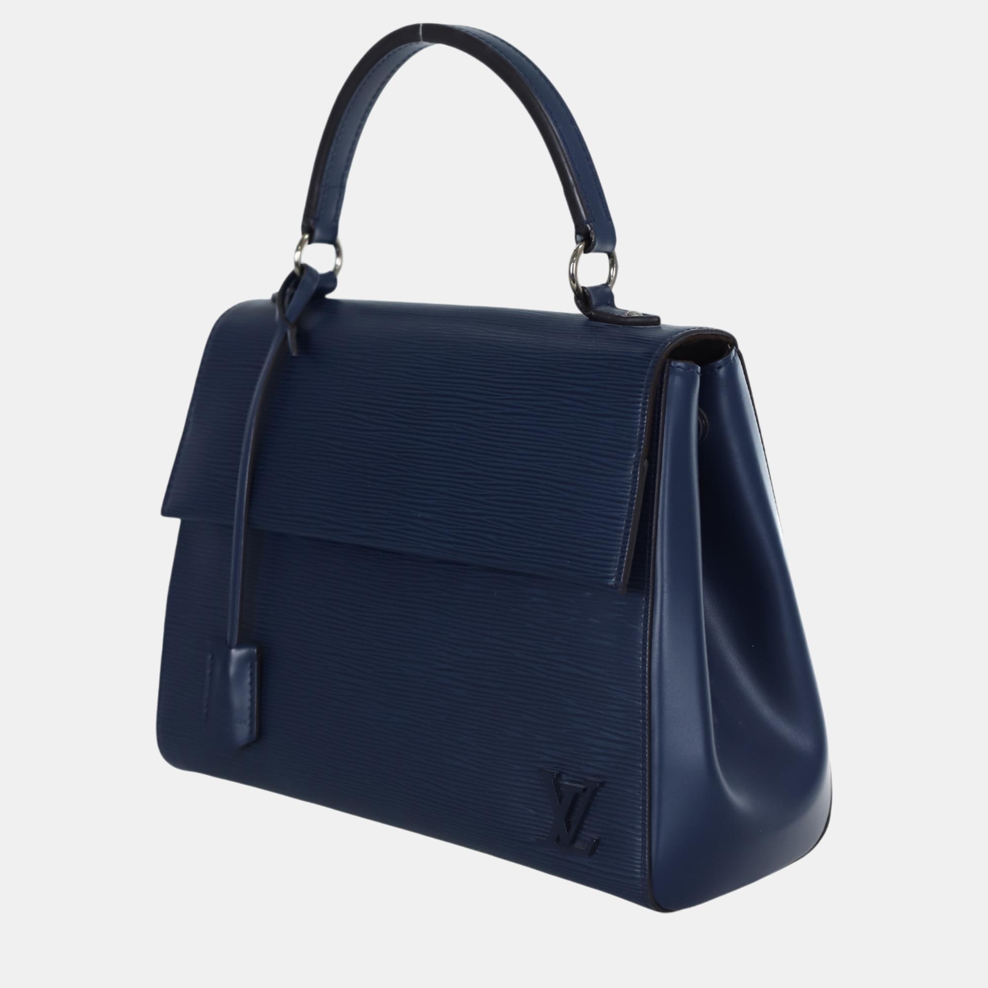 Louis Vuitton Navy Blue Epi Cluny MM Shoulder Bag