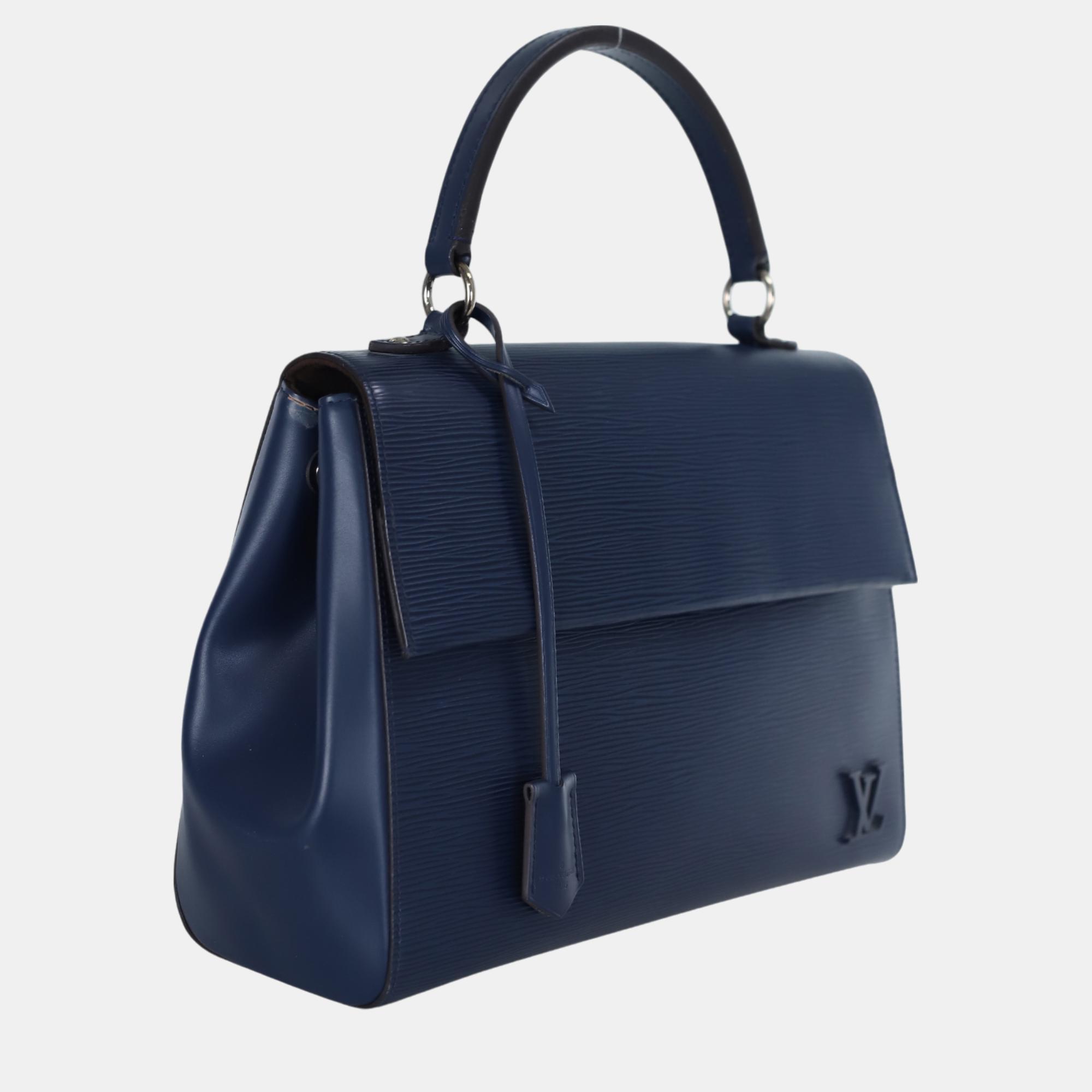 Louis Vuitton Navy Blue Epi Cluny MM Shoulder Bag