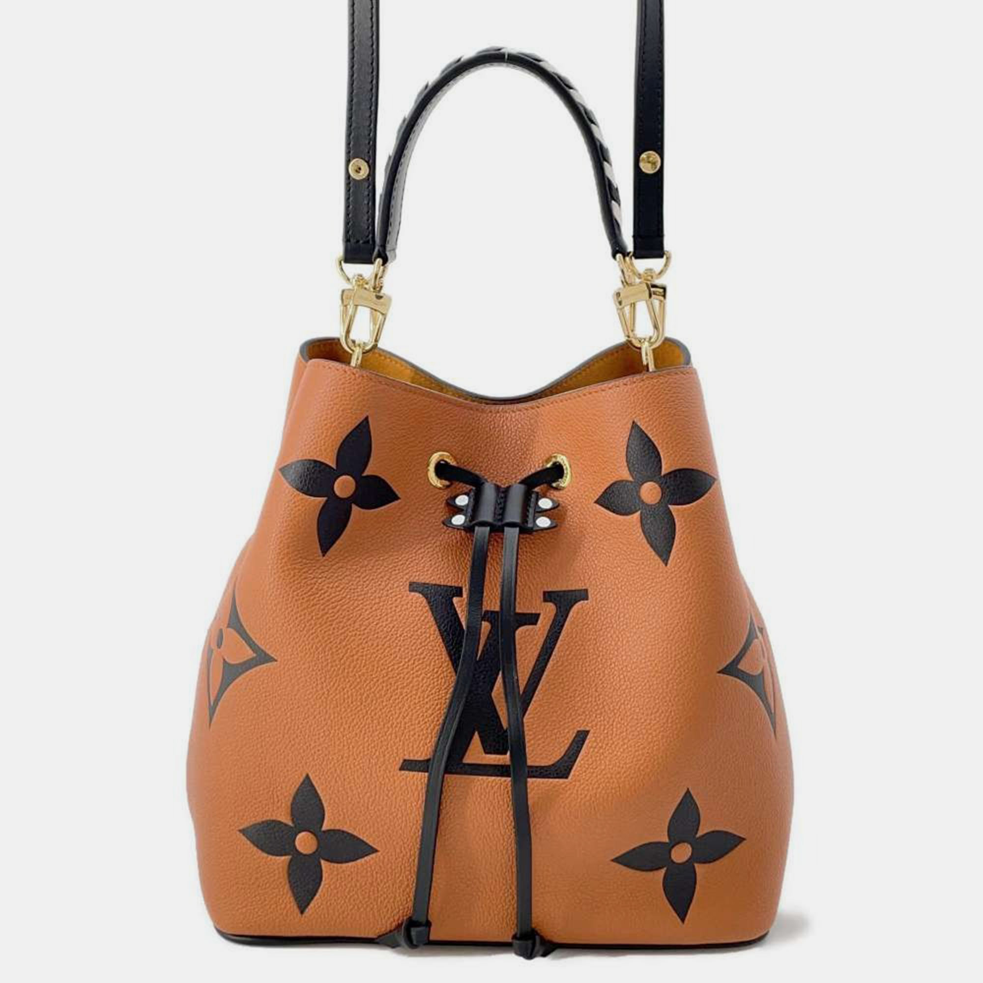 Louis Vuitton Caramel/Black Monogram / Giant Neonoe Bag