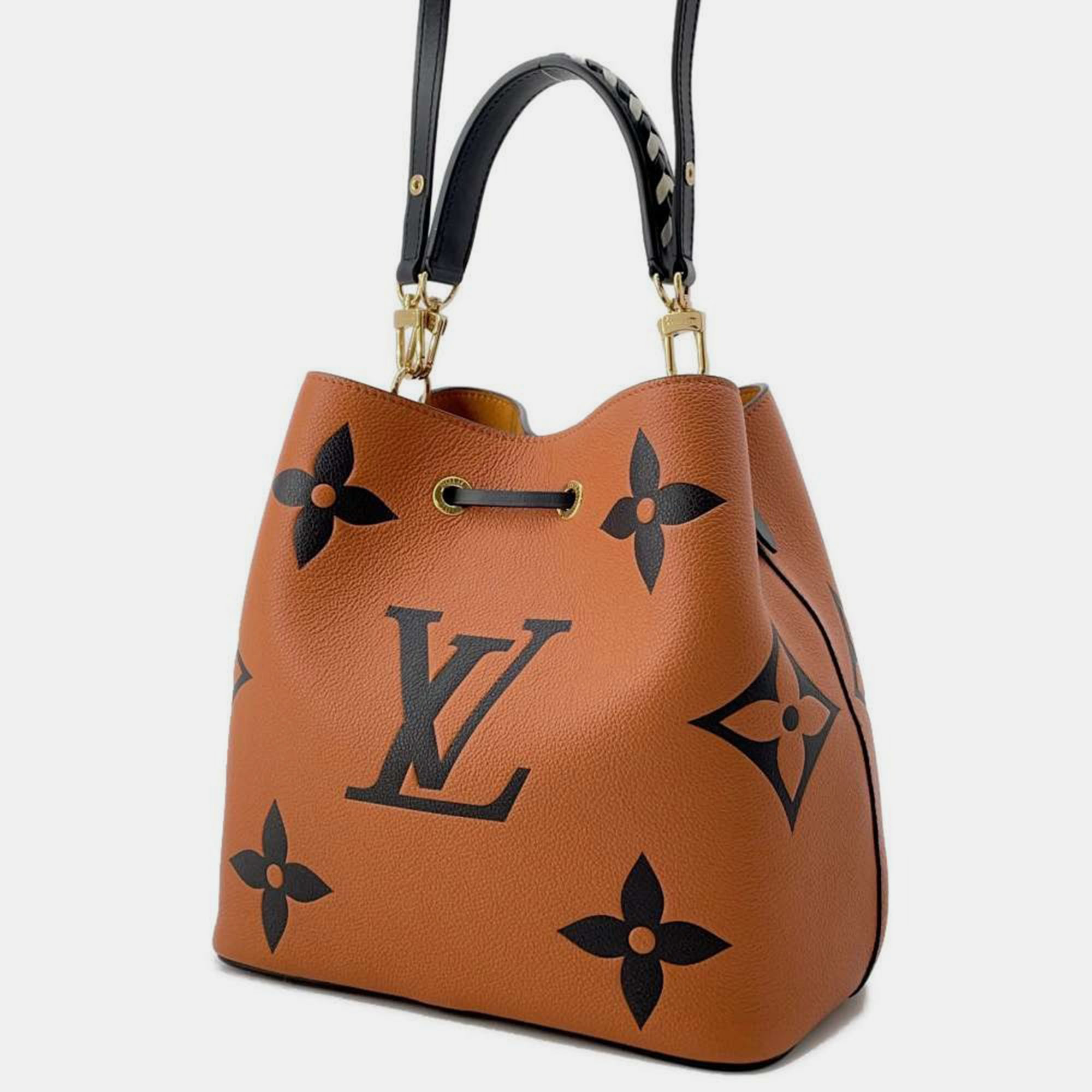 Louis Vuitton Caramel/Black Monogram / Giant Neonoe Bag