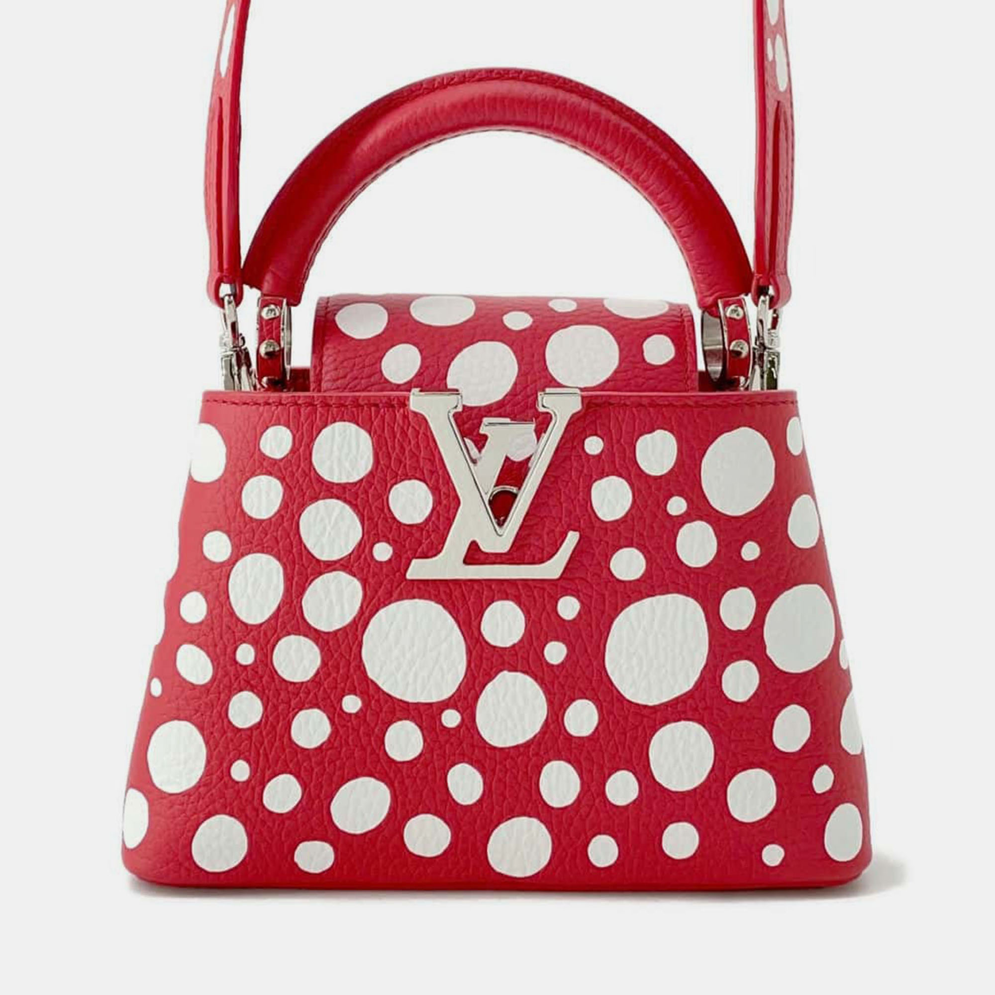 Louis Vuitton Capucines Red Calf Leather Infinity Dot Size MINI