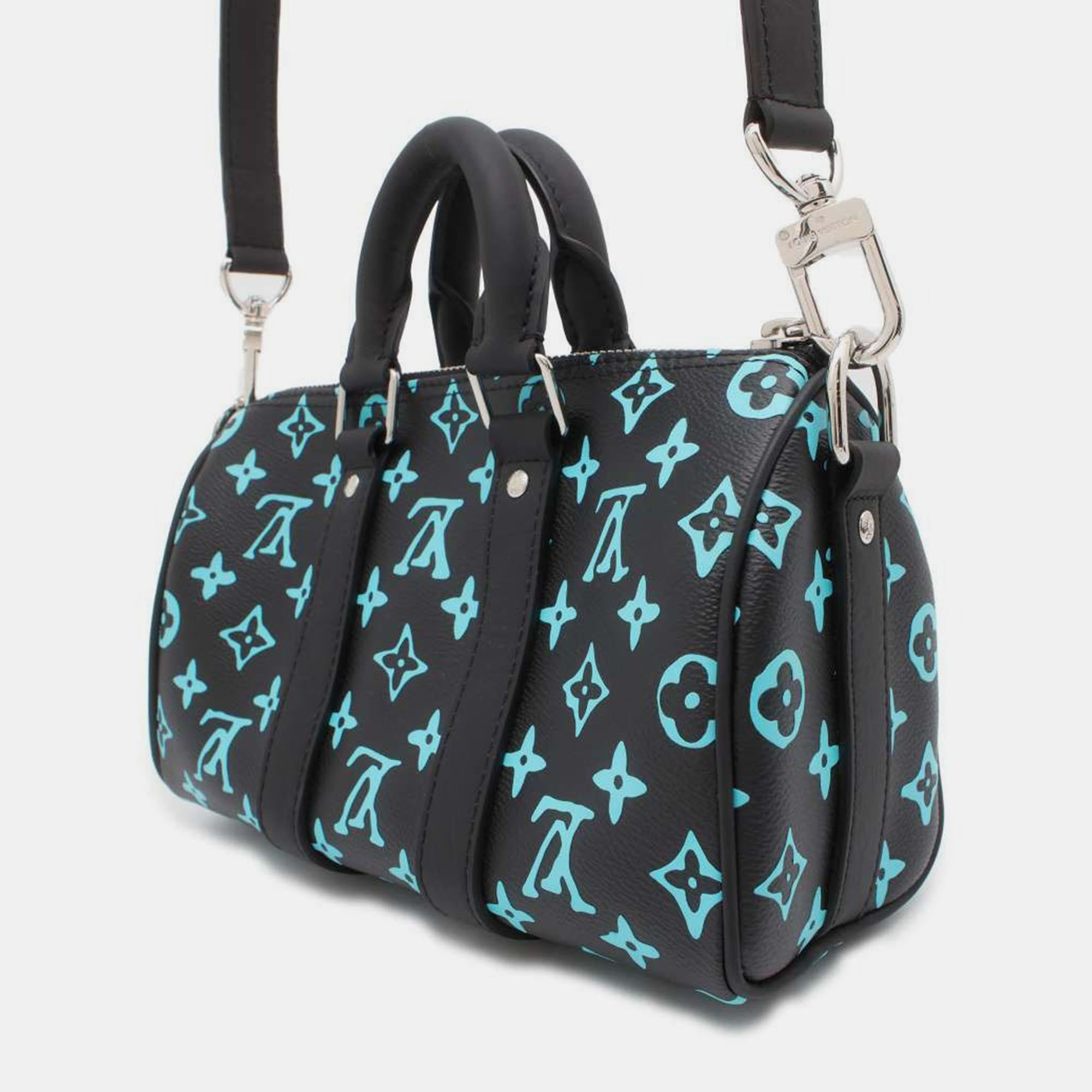 Louis Vuitton Keepall Noir/Blue Monogram Playground Size 25