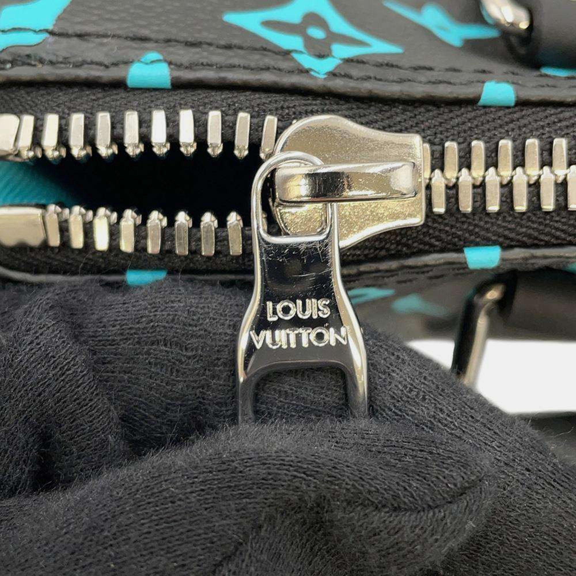 Louis Vuitton Keepall Noir/Blue Monogram Playground Size 25