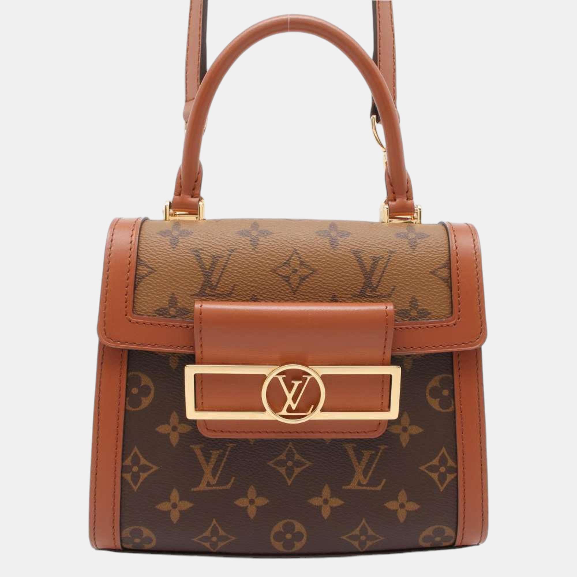 Louis Vuitton Black Monogram Reverse Dauphine Capital Handbag