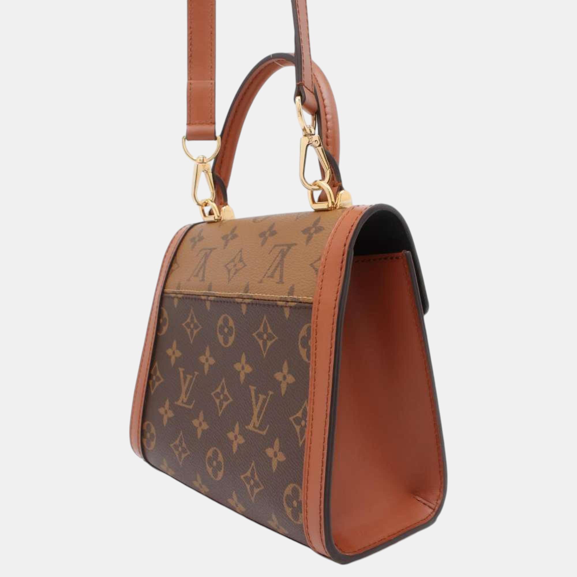 Louis Vuitton Black Monogram Reverse Dauphine Capital Handbag