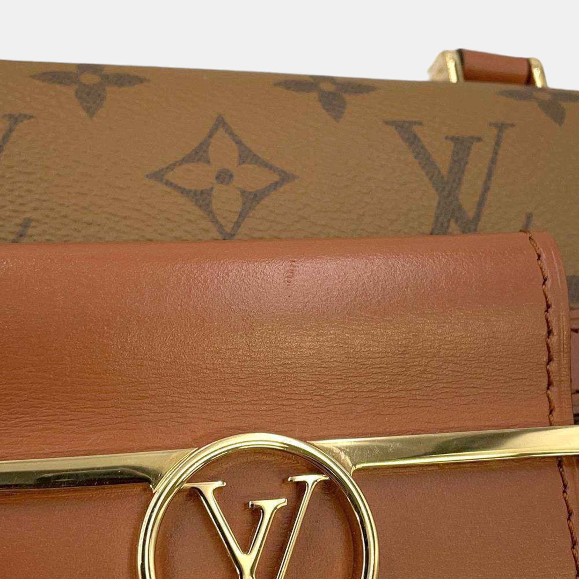 Louis Vuitton Black Monogram Reverse Dauphine Capital Handbag