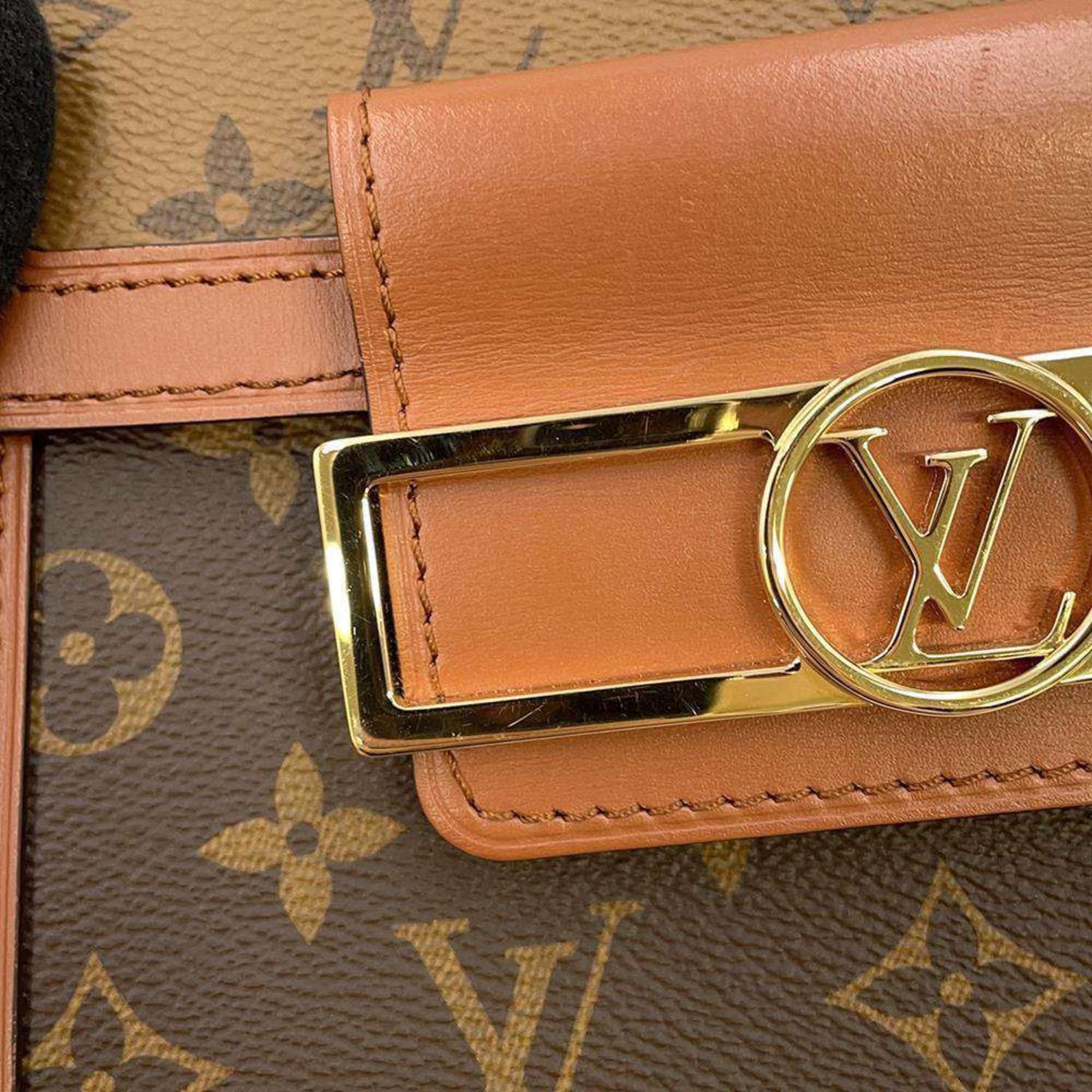 Louis Vuitton Black Monogram Reverse Dauphine Capital Handbag