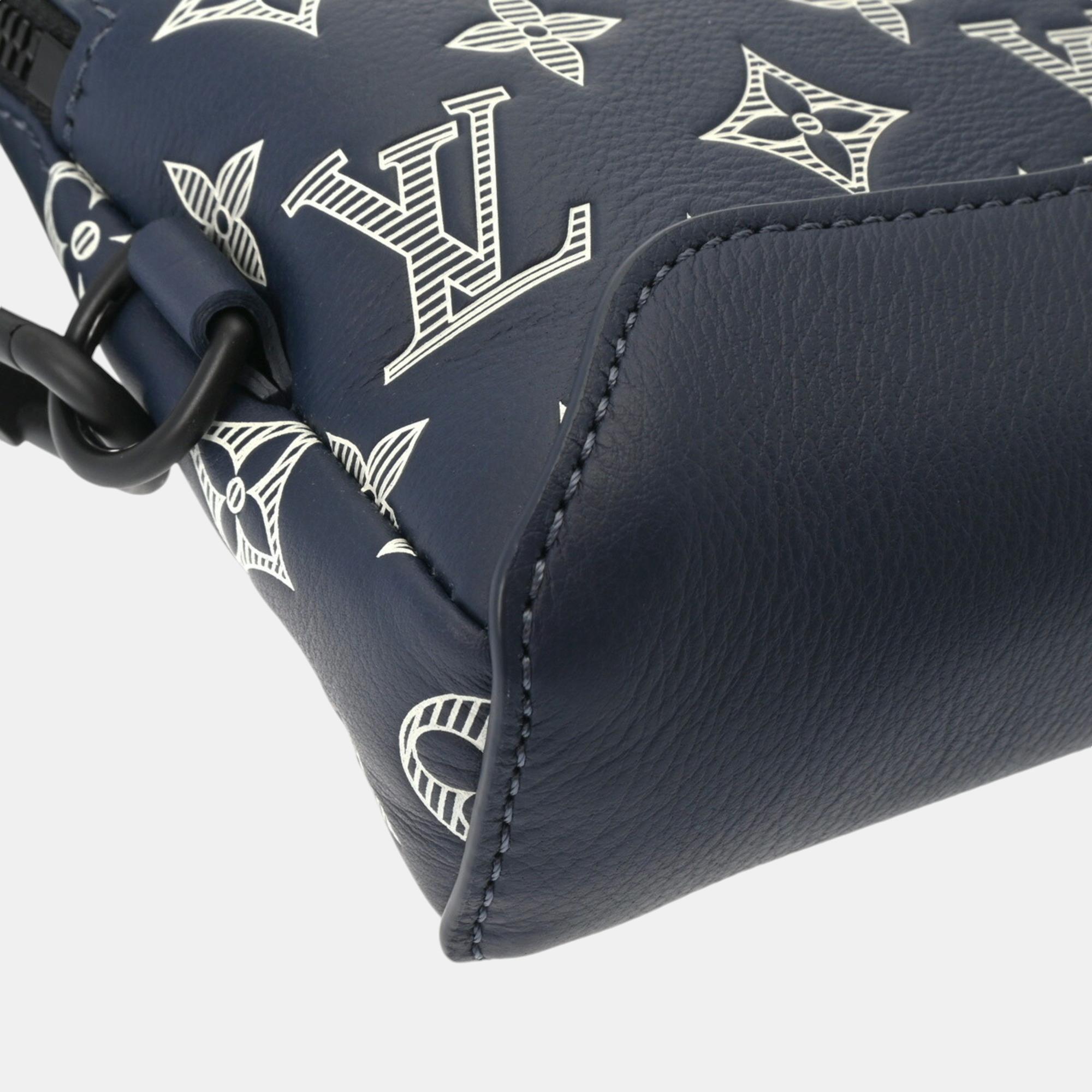 Louis Vuitton Monogram Shadow Duos Body Navy Leather Shoulder Bag