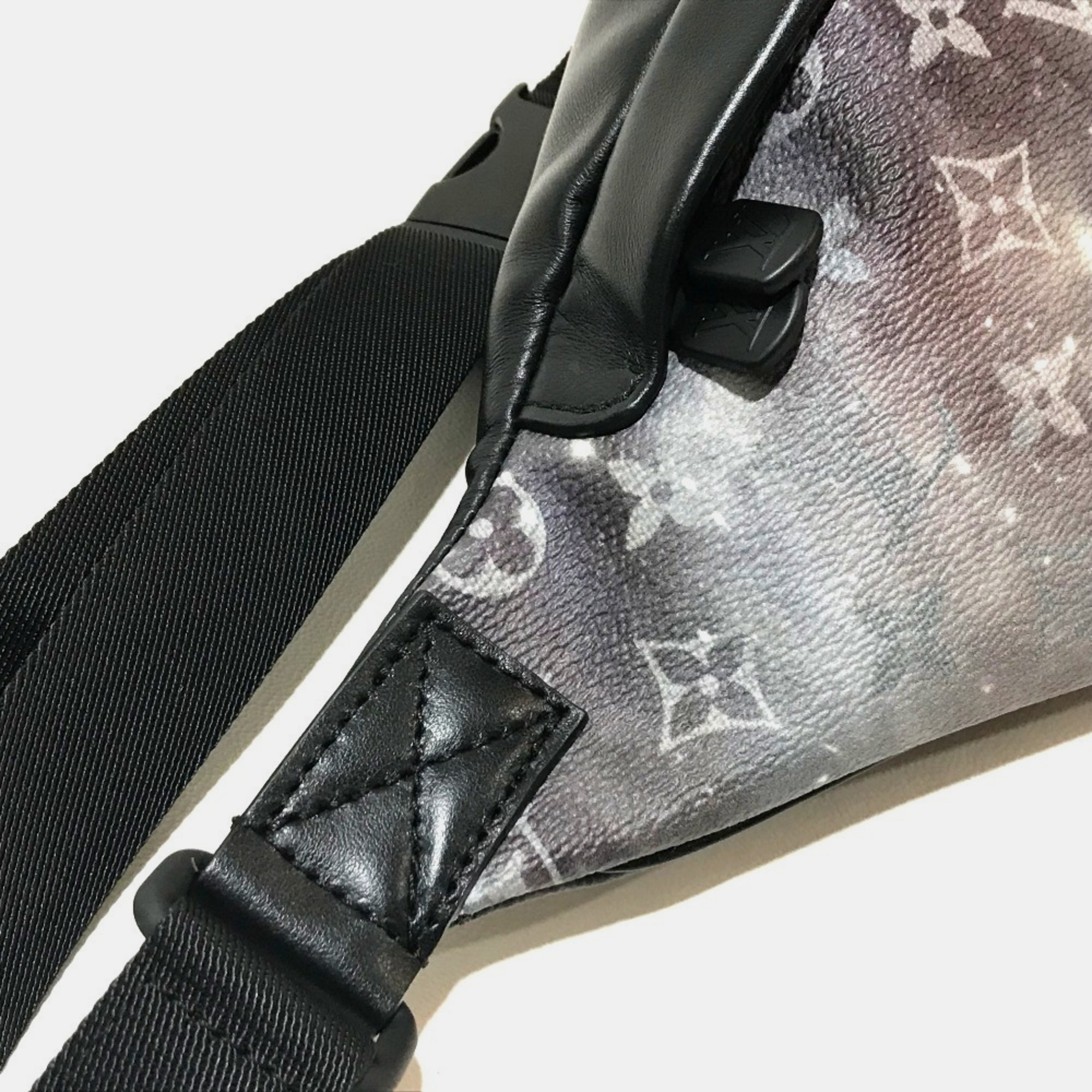 Louis Vuitton Canvas Black Silver Monogram Galaxy Discovery Bum Bag