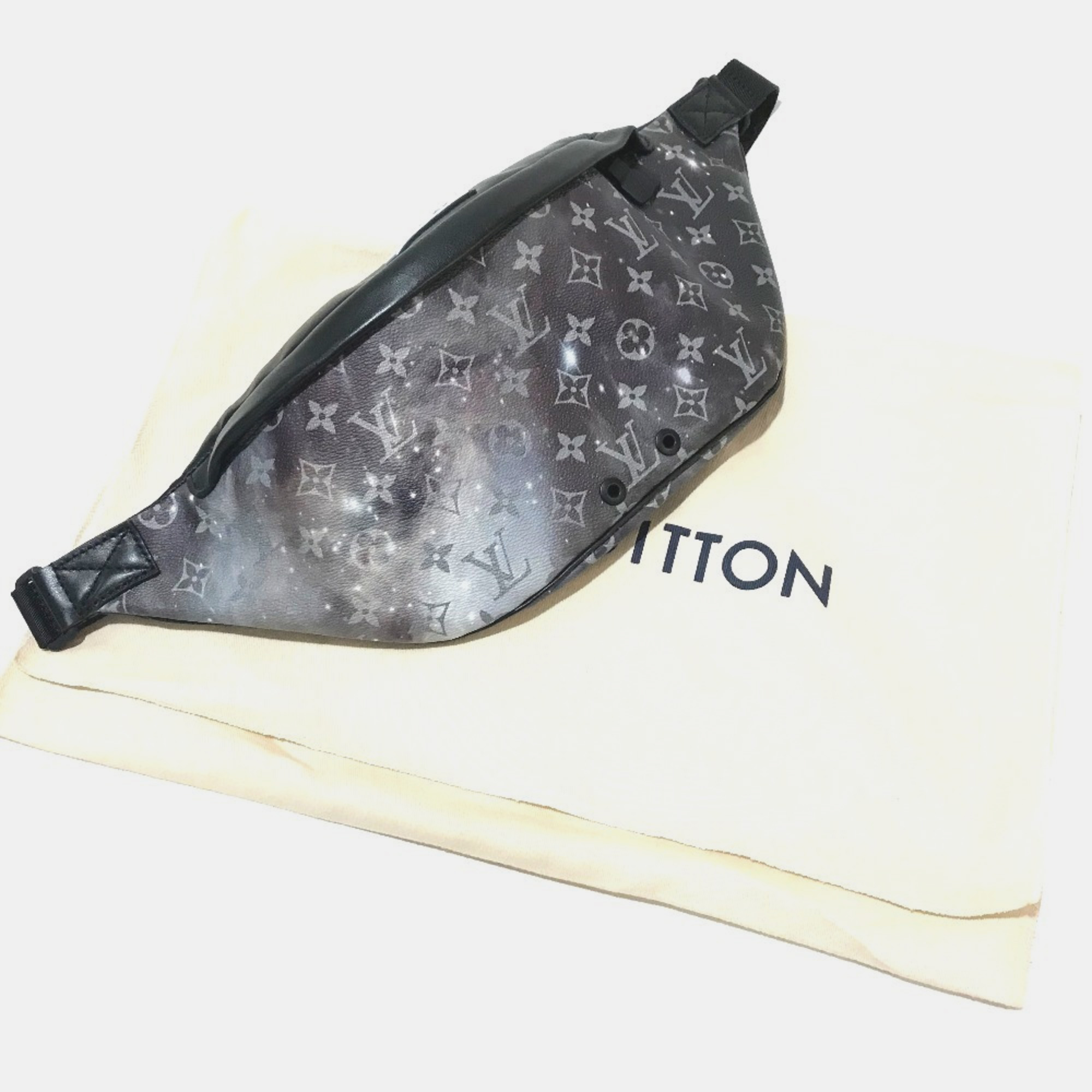 Louis Vuitton Canvas Black Silver Monogram Galaxy Discovery Bum Bag