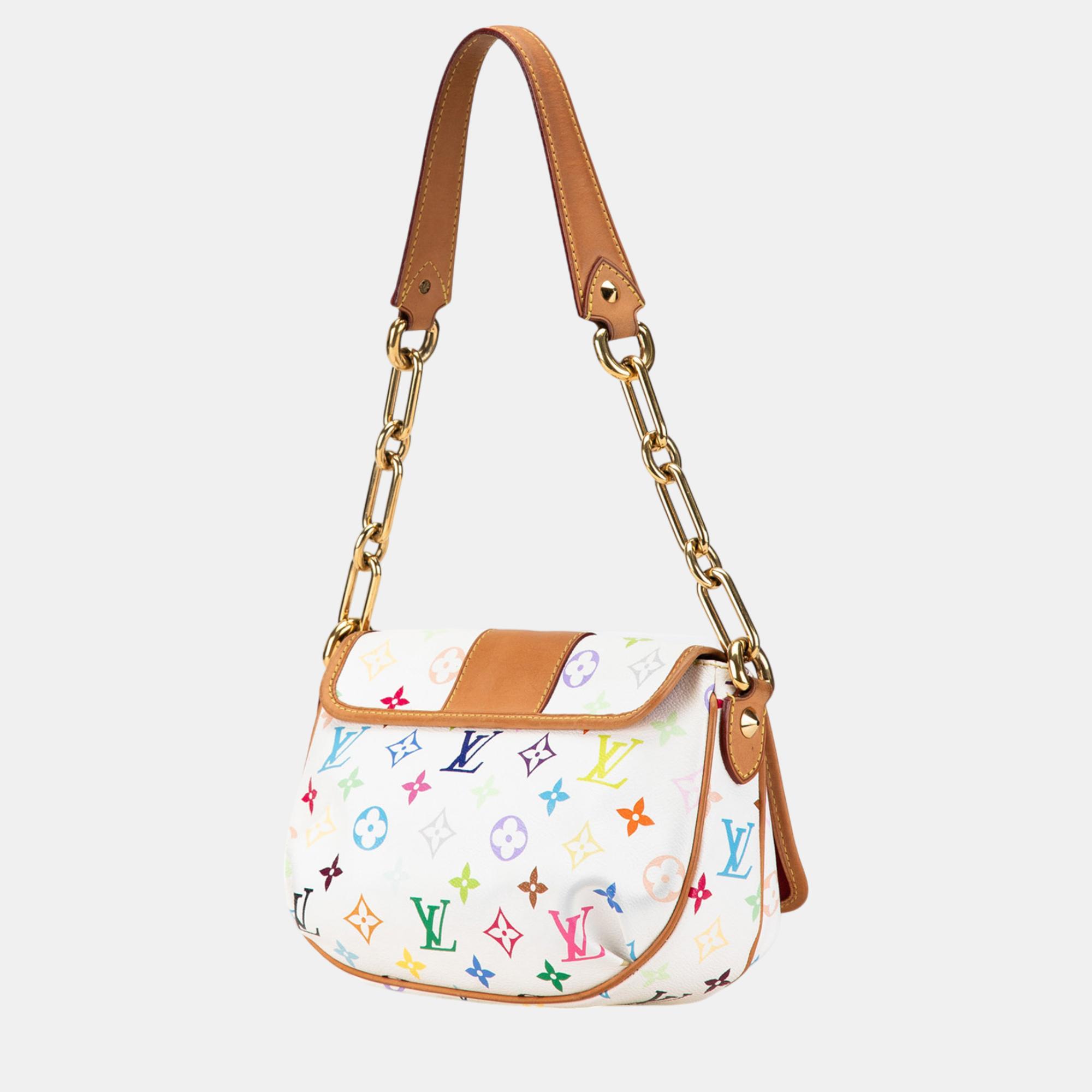 Louis Vuitton White Multicolore Canvas Monogram Multicolore Patti Bag