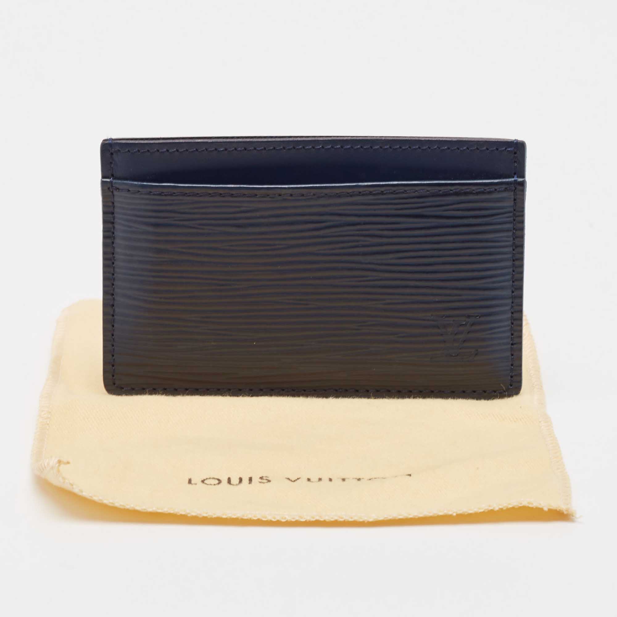 Louis Vuitton Blue Marine Epi Leather Card Holder