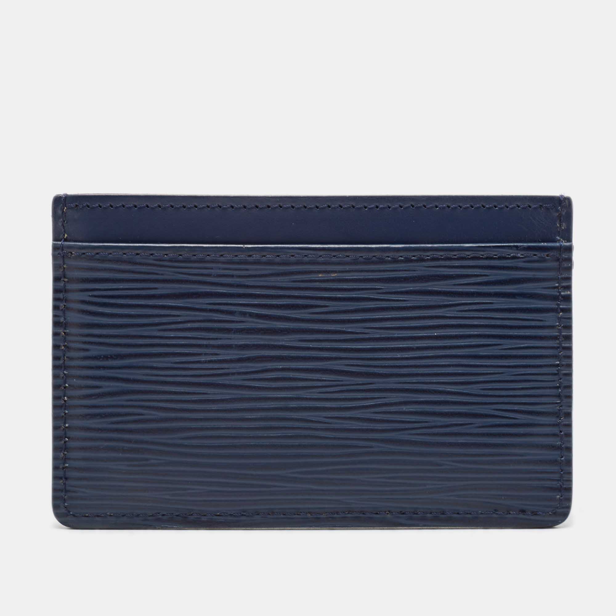 Louis Vuitton Blue Marine Epi Leather Card Holder